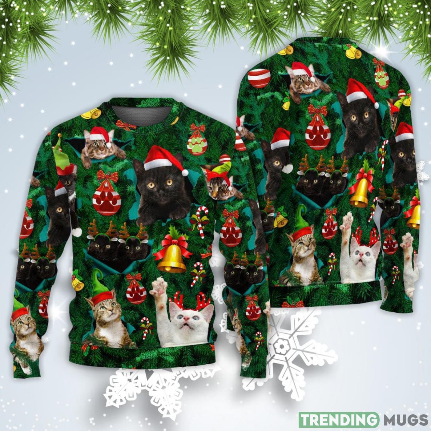 Cats Meowy Mas Christmas Sweatshirt Sweater Sweater Cats Meowy Mas Christmas Sweatshirt Sweater Sweater