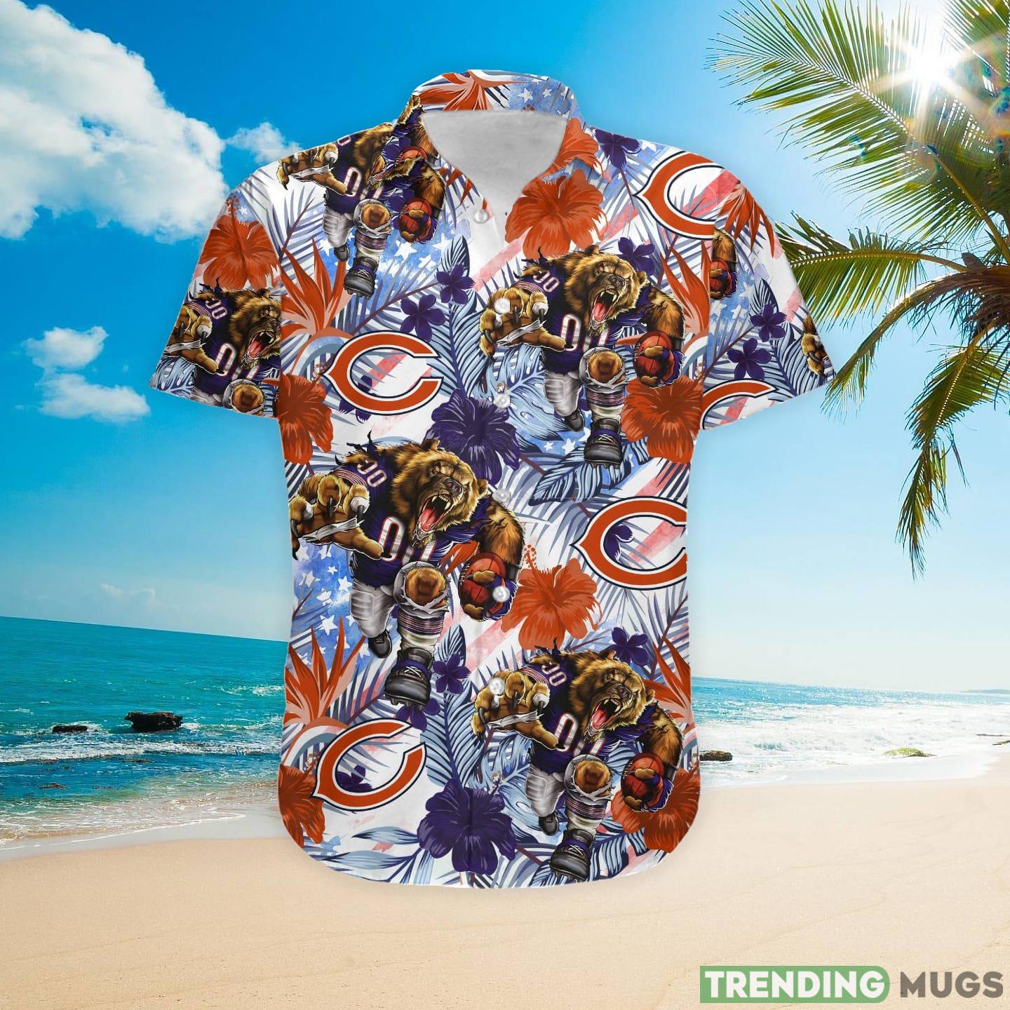 Chicago Bears Tropical Floral Custom Name Aloha Hawaiian Shirt Hawaiian Shirt Chicago Bears Tropical Floral Custom Name Aloha Hawaiian Shirt Hawaiian Shirt