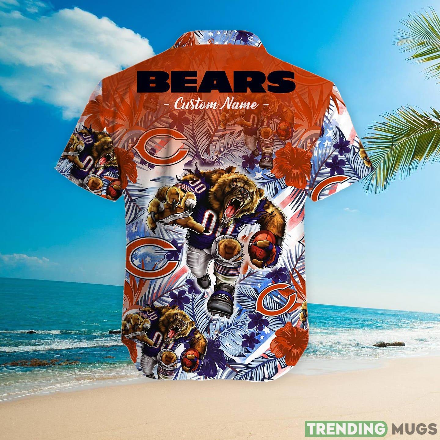 Chicago Bears Tropical Floral Custom Name Aloha Hawaiian Shirt Hawaiian Shirt Chicago Bears Tropical Floral Custom Name Aloha Hawaiian Shirt Hawaiian Shirt