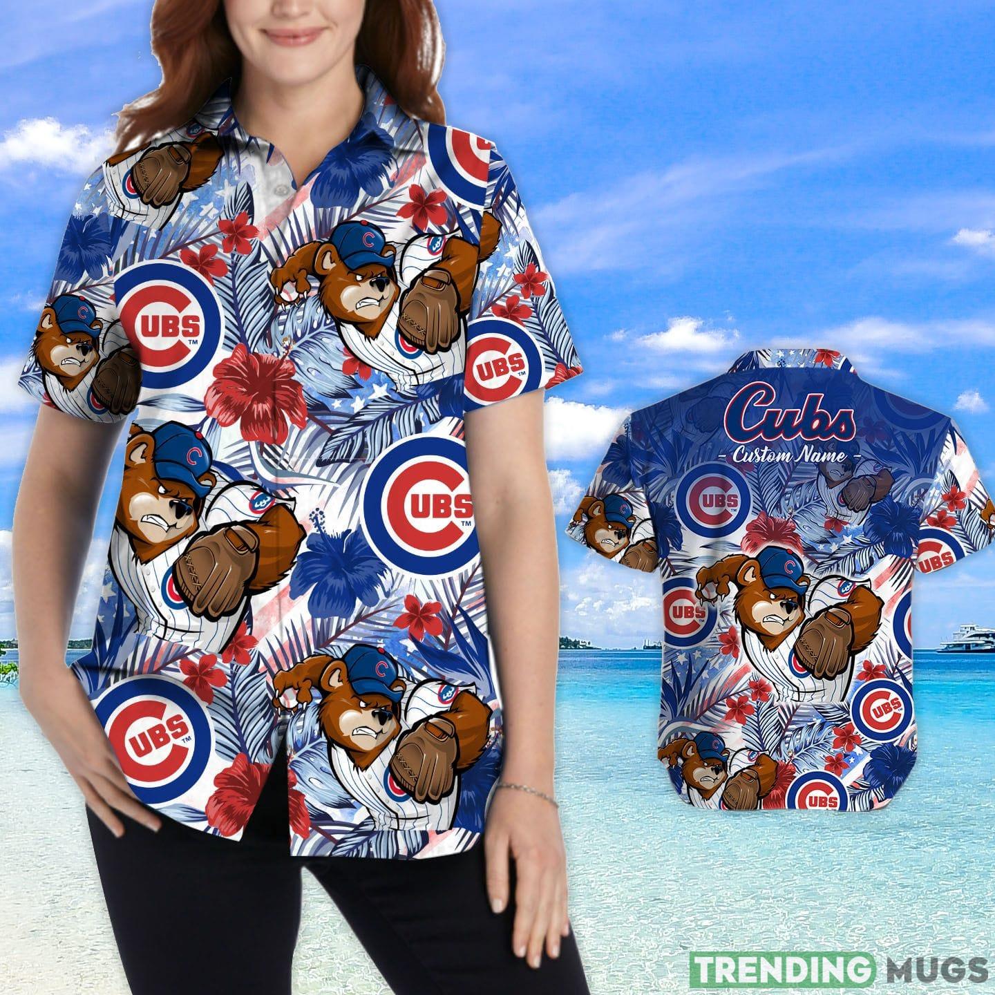 Chicago Cubs Tropical Floral Custom Name Aloha Hawaiian Shirt Hawaiian Shirt Chicago Cubs Tropical Floral Custom Name Aloha Hawaiian Shirt Hawaiian Shirt