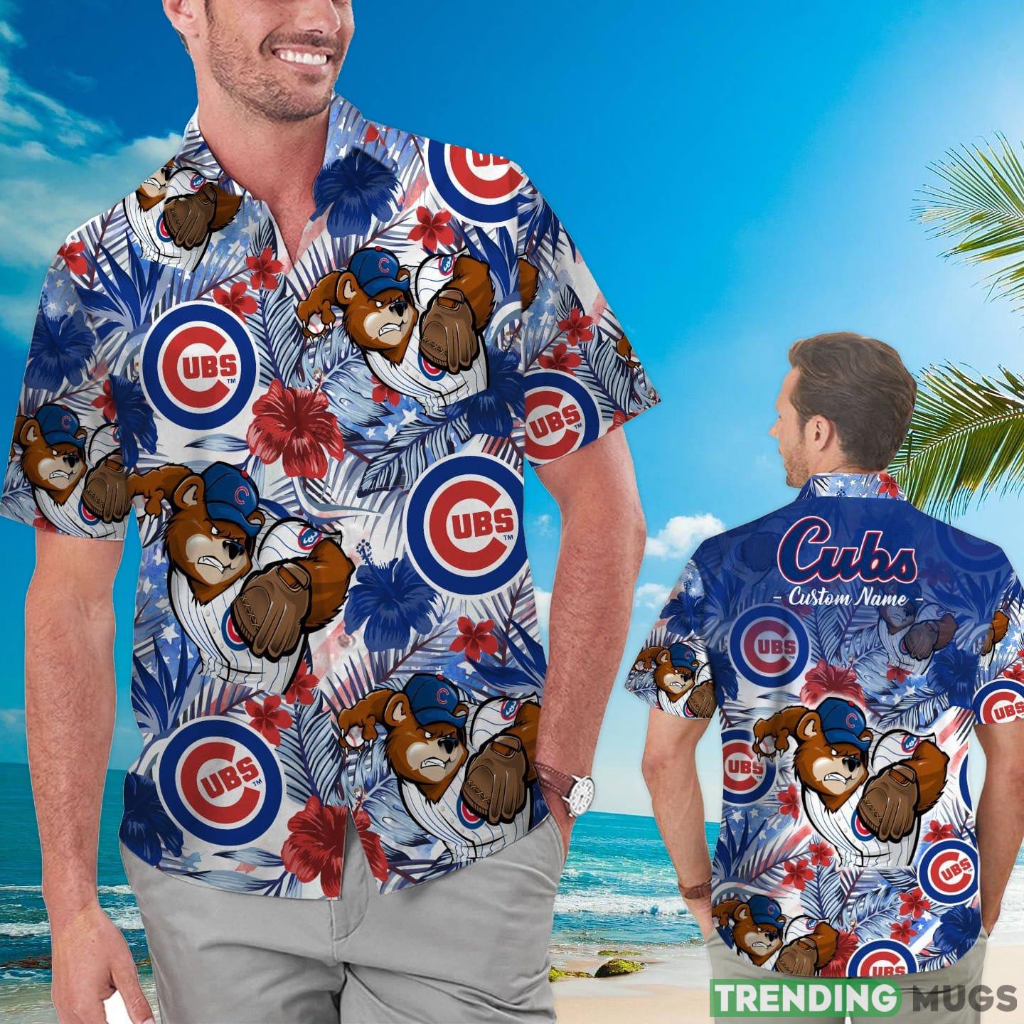 Chicago Cubs Tropical Floral Custom Name Aloha Hawaiian Shirt Product Photo 1 Chicago Cubs Tropical Floral Custom Name Aloha Hawaiian Shirt Product Photo 1