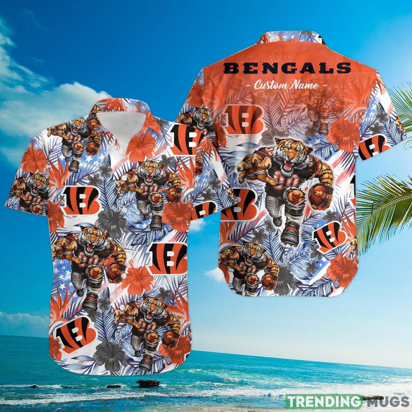 Cincinnati Bengals Tropical Floral Custom Name Aloha Hawaiian Shirt Hawaiian Shirt Cincinnati Bengals Tropical Floral Custom Name Aloha Hawaiian Shirt Hawaiian Shirt