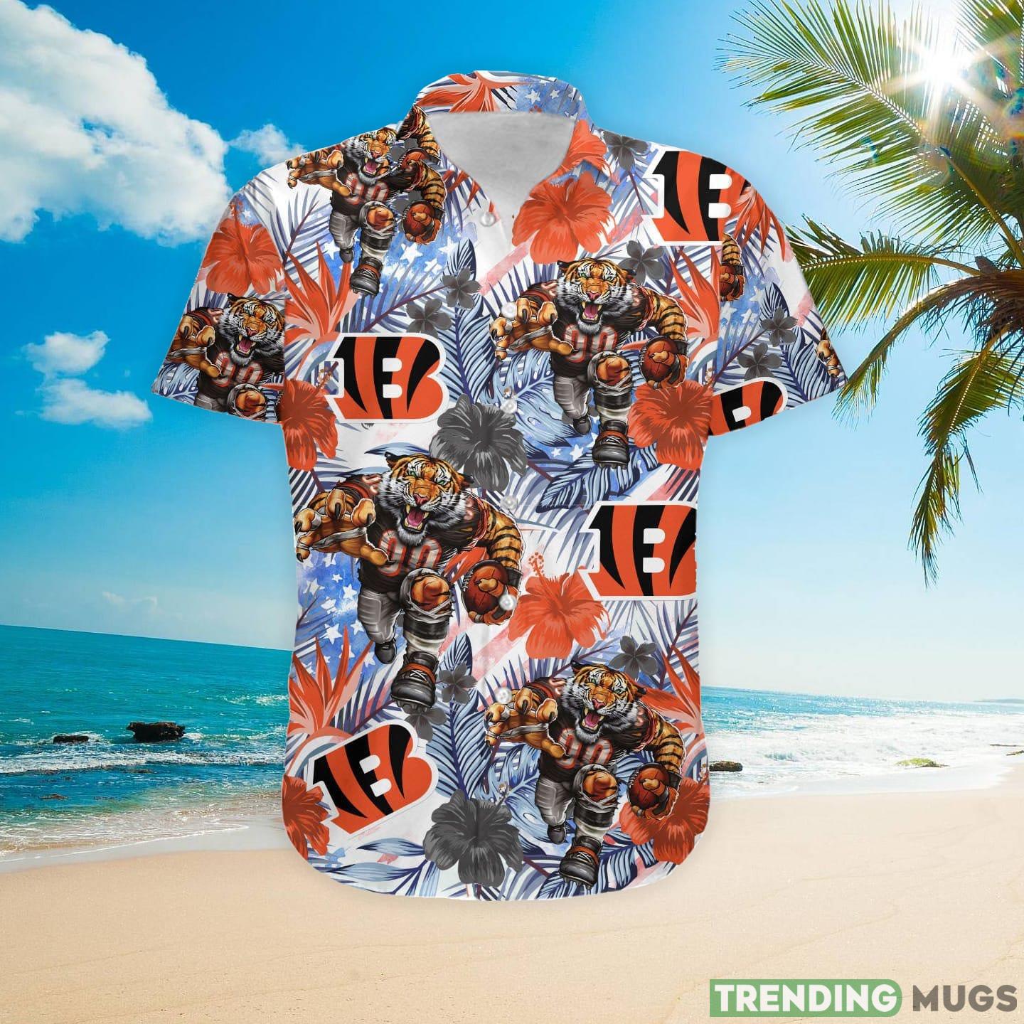 Cincinnati Bengals Tropical Floral Custom Name Aloha Hawaiian Shirt Hawaiian Shirt Cincinnati Bengals Tropical Floral Custom Name Aloha Hawaiian Shirt Hawaiian Shirt