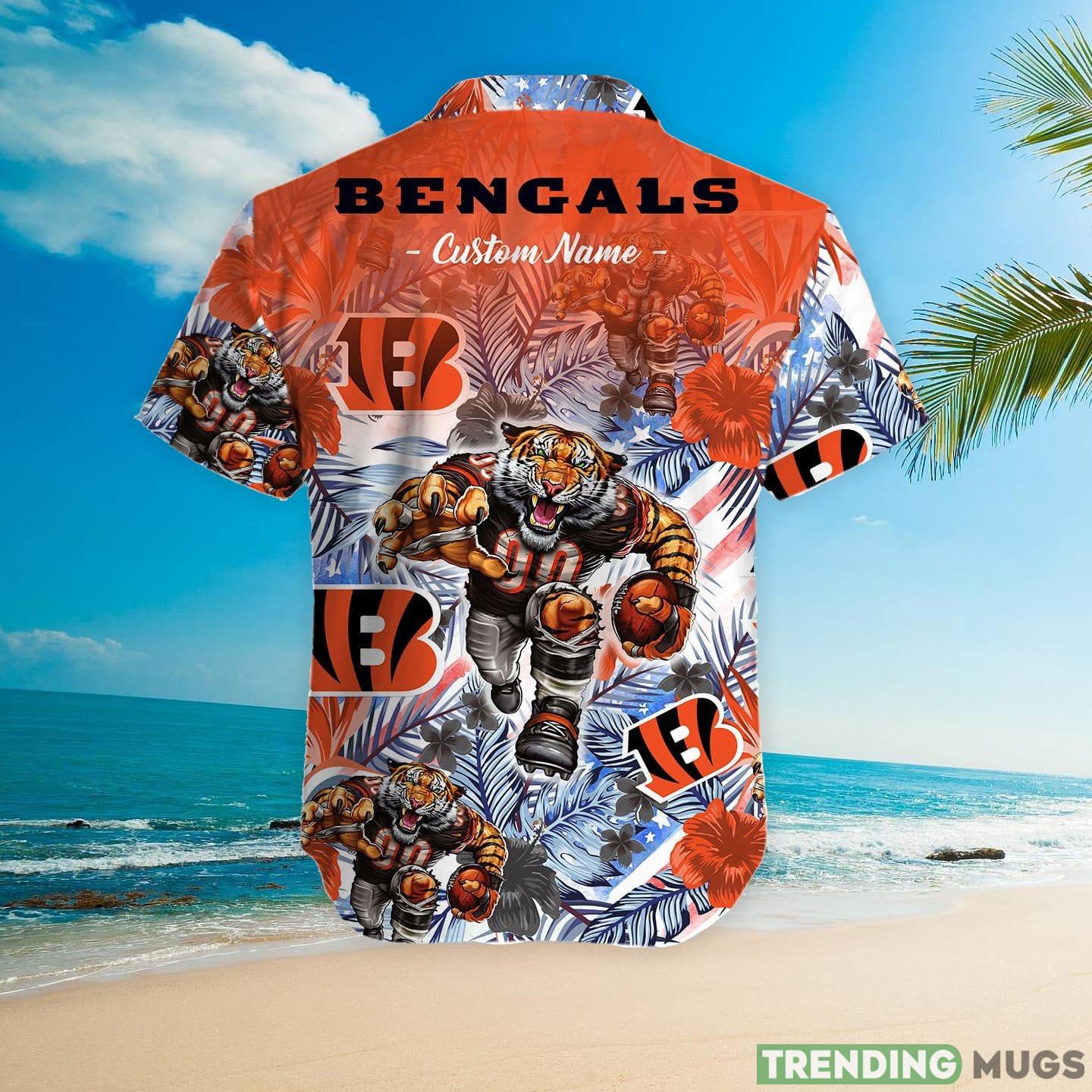 Cincinnati Bengals Tropical Floral Custom Name Aloha Hawaiian Shirt Hawaiian Shirt Cincinnati Bengals Tropical Floral Custom Name Aloha Hawaiian Shirt Hawaiian Shirt