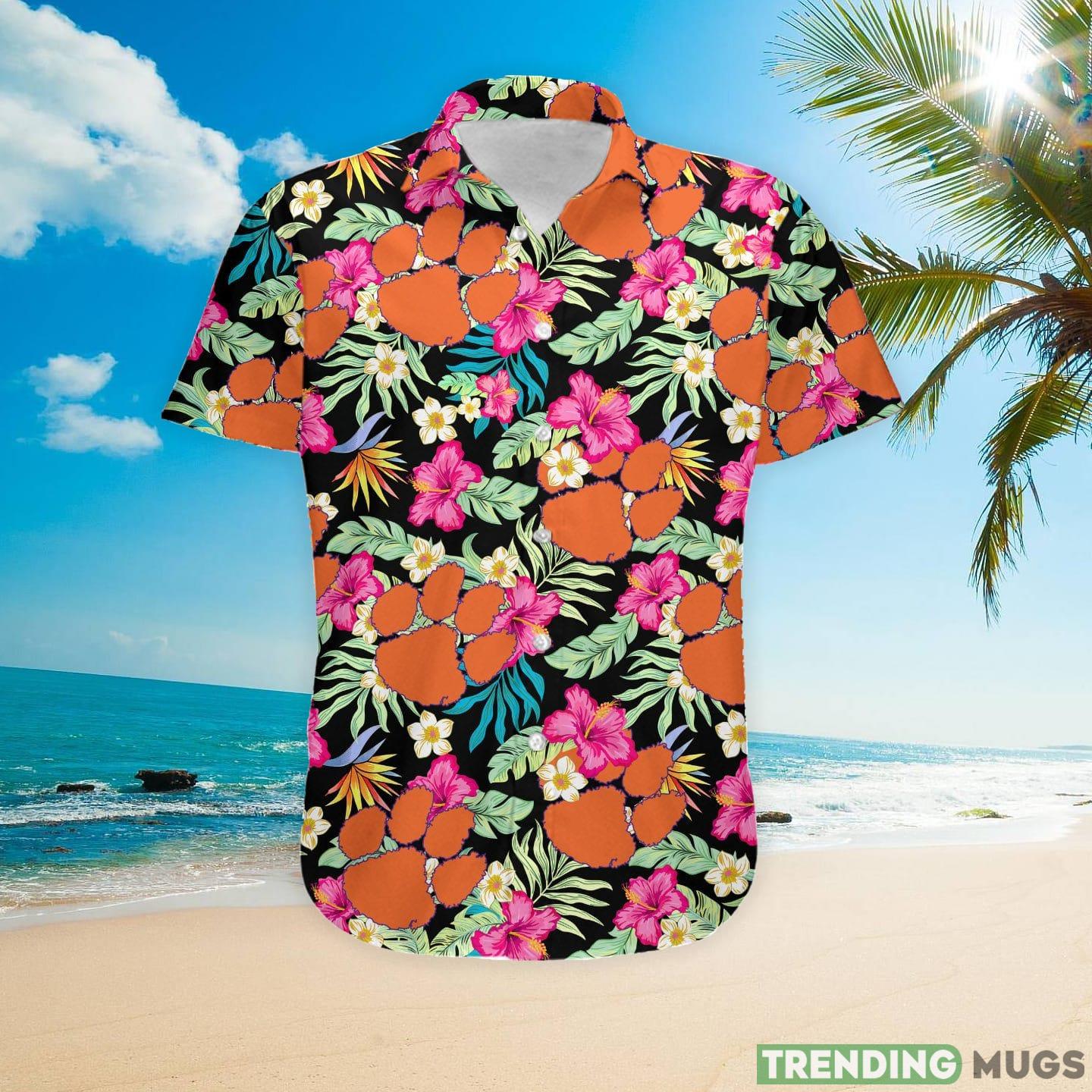 Clemson Tigers Hibiscus Hawaiian Shirt For Fans Hawaiian Shirt Clemson Tigers Hibiscus Hawaiian Shirt For Fans Hawaiian Shirt