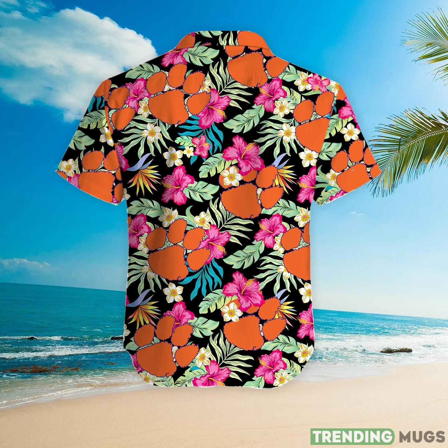 Clemson Tigers Hibiscus Hawaiian Shirt For Fans Hawaiian Shirt Clemson Tigers Hibiscus Hawaiian Shirt For Fans Hawaiian Shirt