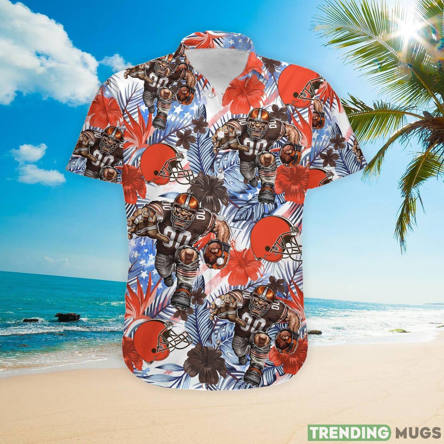 Cleveland Browns Tropical Floral Custom Name Aloha Hawaiian Shirt Hawaiian Shirt Cleveland Browns Tropical Floral Custom Name Aloha Hawaiian Shirt Hawaiian Shirt