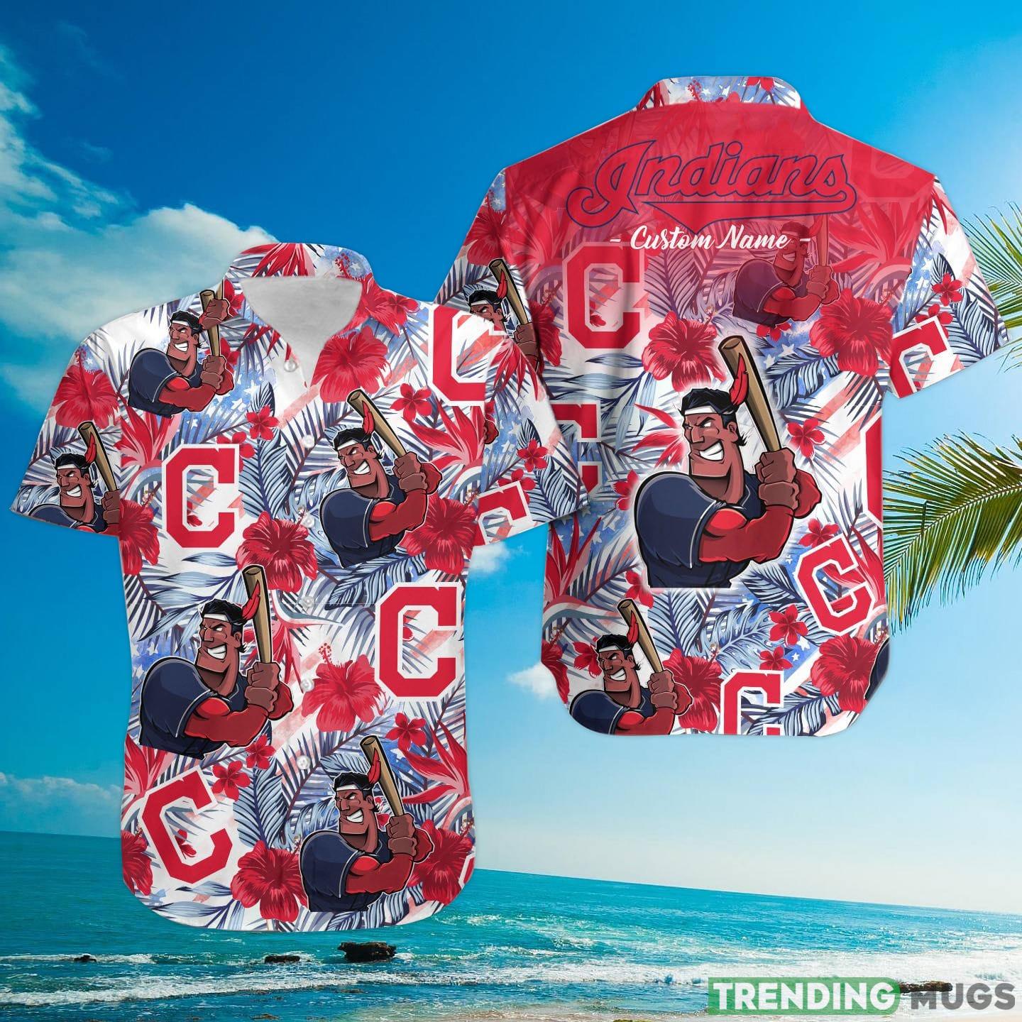 Cleveland Indians Tropical Floral Custom Name Aloha Hawaiian Shirt Hawaiian Shirt Cleveland Indians Tropical Floral Custom Name Aloha Hawaiian Shirt Hawaiian Shirt