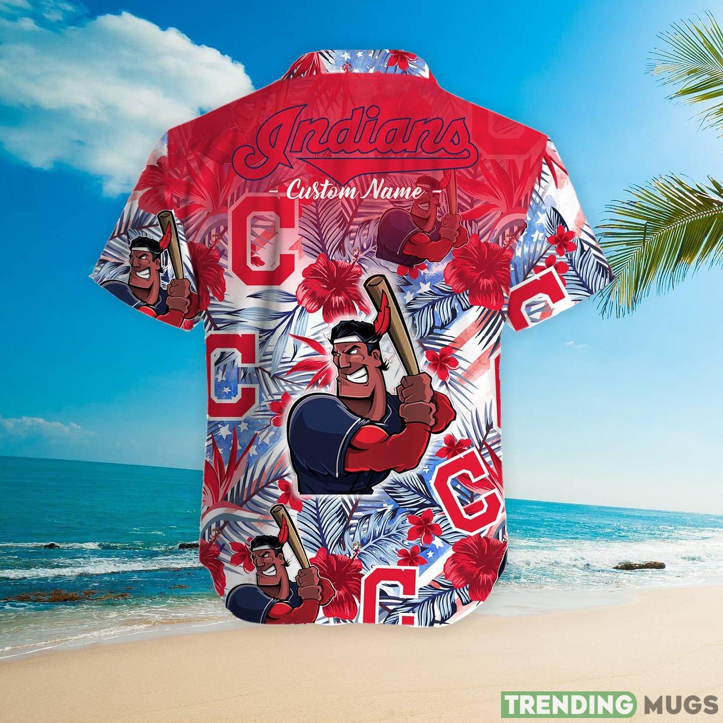 Cleveland Indians Tropical Floral Custom Name Aloha Hawaiian Shirt Hawaiian Shirt Cleveland Indians Tropical Floral Custom Name Aloha Hawaiian Shirt Hawaiian Shirt