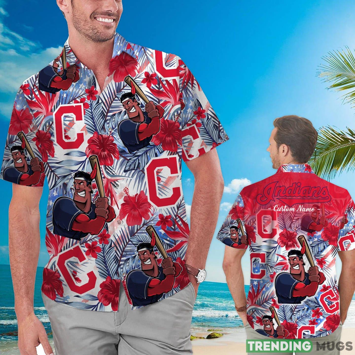 Cleveland Indians Tropical Floral Custom Name Aloha Hawaiian Shirt Product Photo 1 Cleveland Indians Tropical Floral Custom Name Aloha Hawaiian Shirt Product Photo 1
