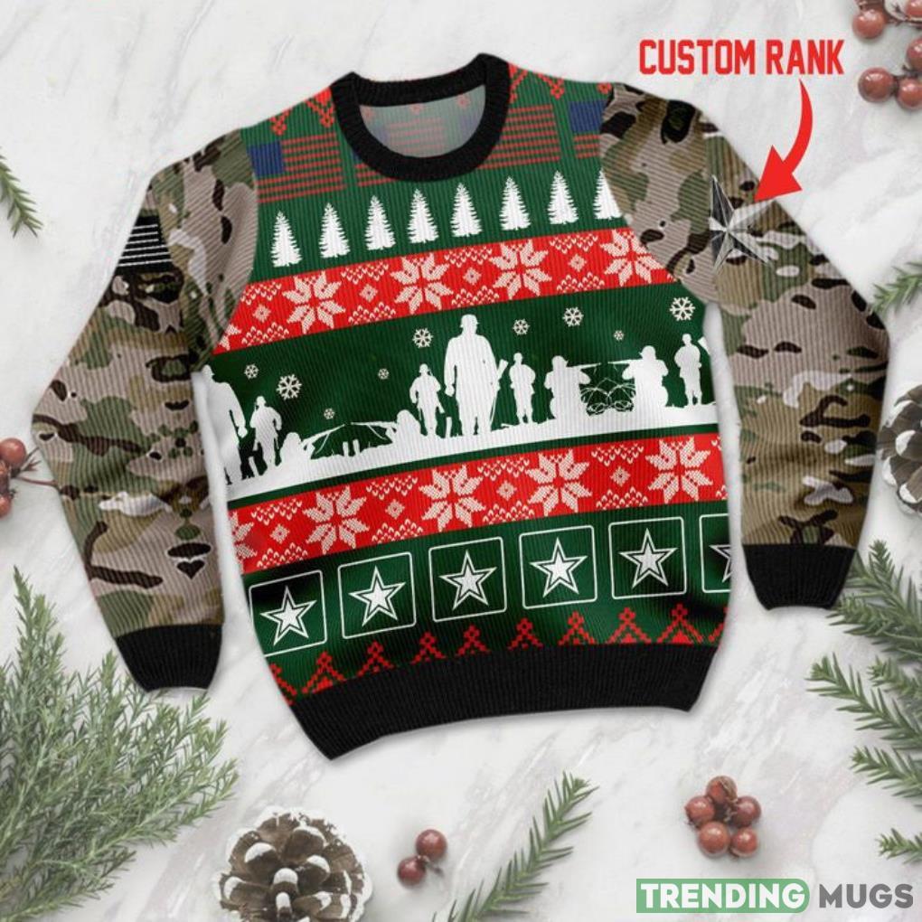 Custom Name US Army Ugly Christmas Sweater Sweater Custom Name US Army Ugly Christmas Sweater Sweater