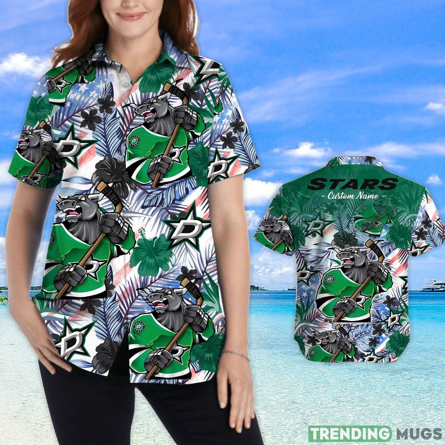 Dallas Stars Tropical Floral Custom Name Aloha Hawaiian Shirt Hawaiian Shirt Dallas Stars Tropical Floral Custom Name Aloha Hawaiian Shirt Hawaiian Shirt