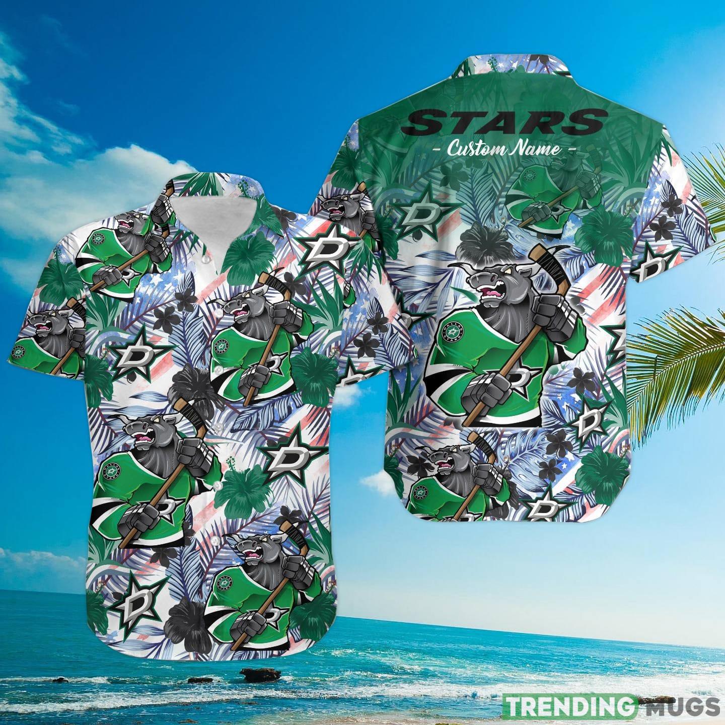 Dallas Stars Tropical Floral Custom Name Aloha Hawaiian Shirt Hawaiian Shirt Dallas Stars Tropical Floral Custom Name Aloha Hawaiian Shirt Hawaiian Shirt