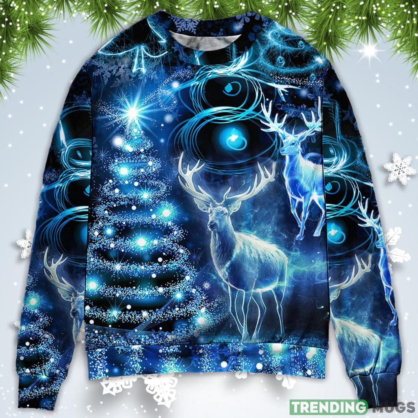 Deer Snowman Tree Glow Light Style Christmas Sweatshirt Sweater Sweater Deer Snowman Tree Glow Light Style Christmas Sweatshirt Sweater Sweater