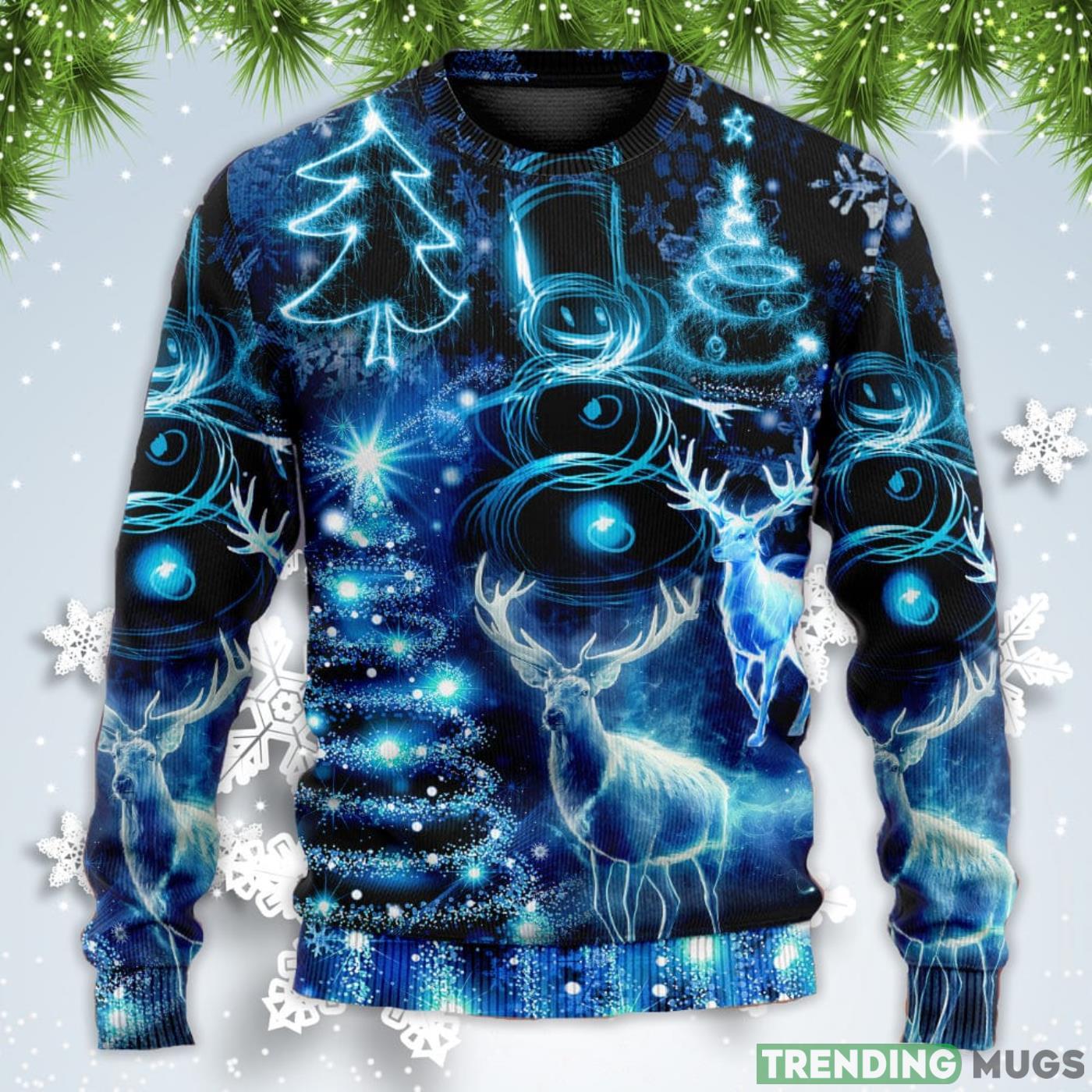 Deer Snowman Tree Glow Light Style Christmas Sweatshirt Sweater Sweater Deer Snowman Tree Glow Light Style Christmas Sweatshirt Sweater Sweater