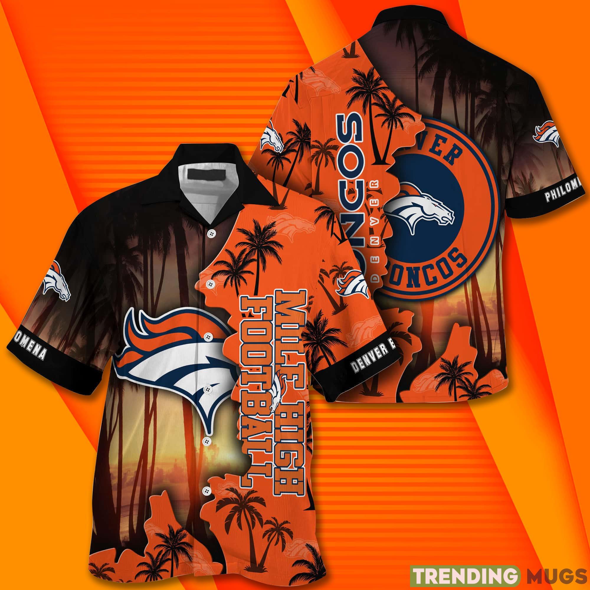 Denver Broncos NF And Tropical Pattern Custom Name Hawaiian Shirt Hawaiian Shirt Denver Broncos NF And Tropical Pattern Custom Name Hawaiian Shirt Hawaiian Shirt