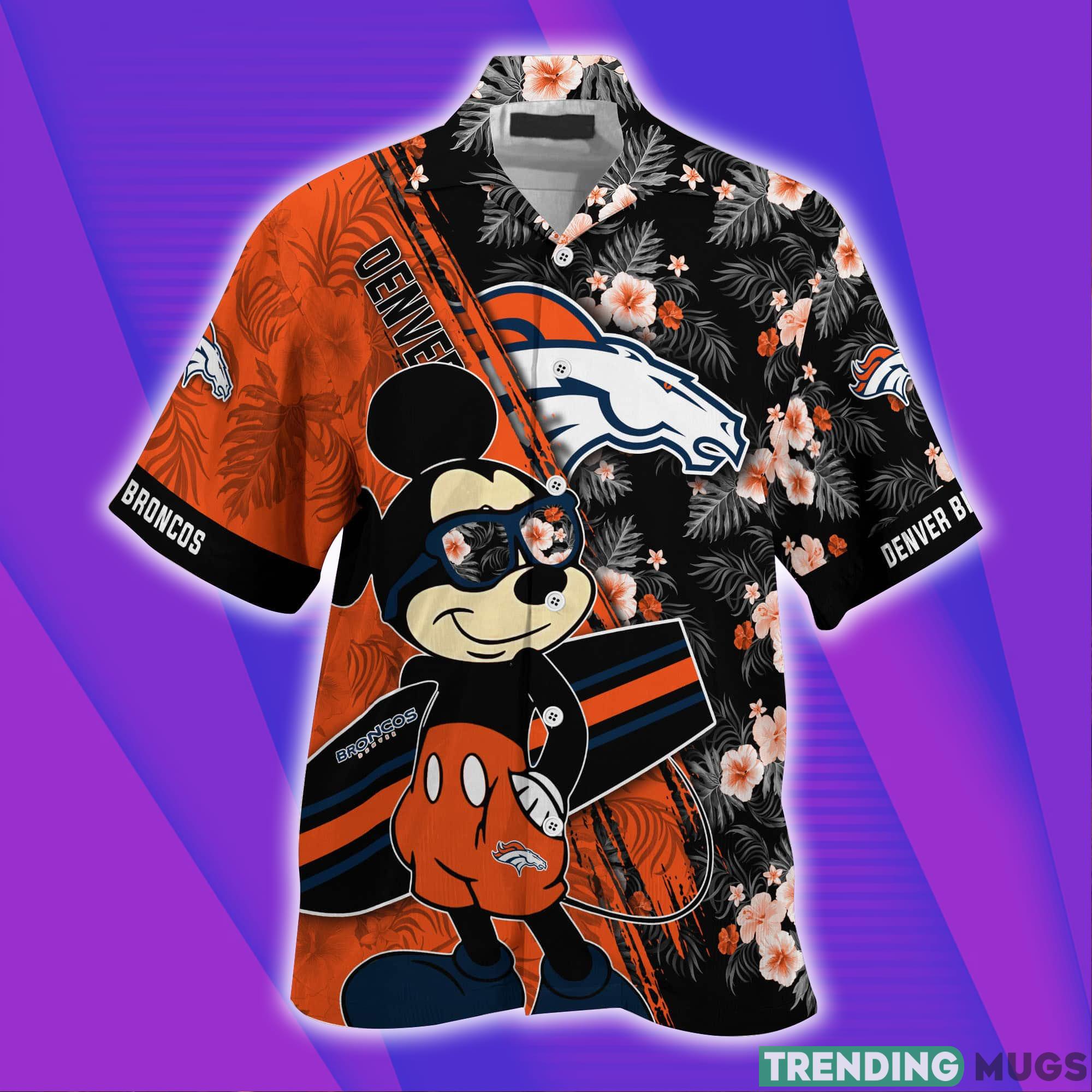 Denver Broncos NFL And Mickey Short Sleeves Hawaiian Shirt Hawaiian Shirt Denver Broncos NFL And Mickey Short Sleeves Hawaiian Shirt Hawaiian Shirt