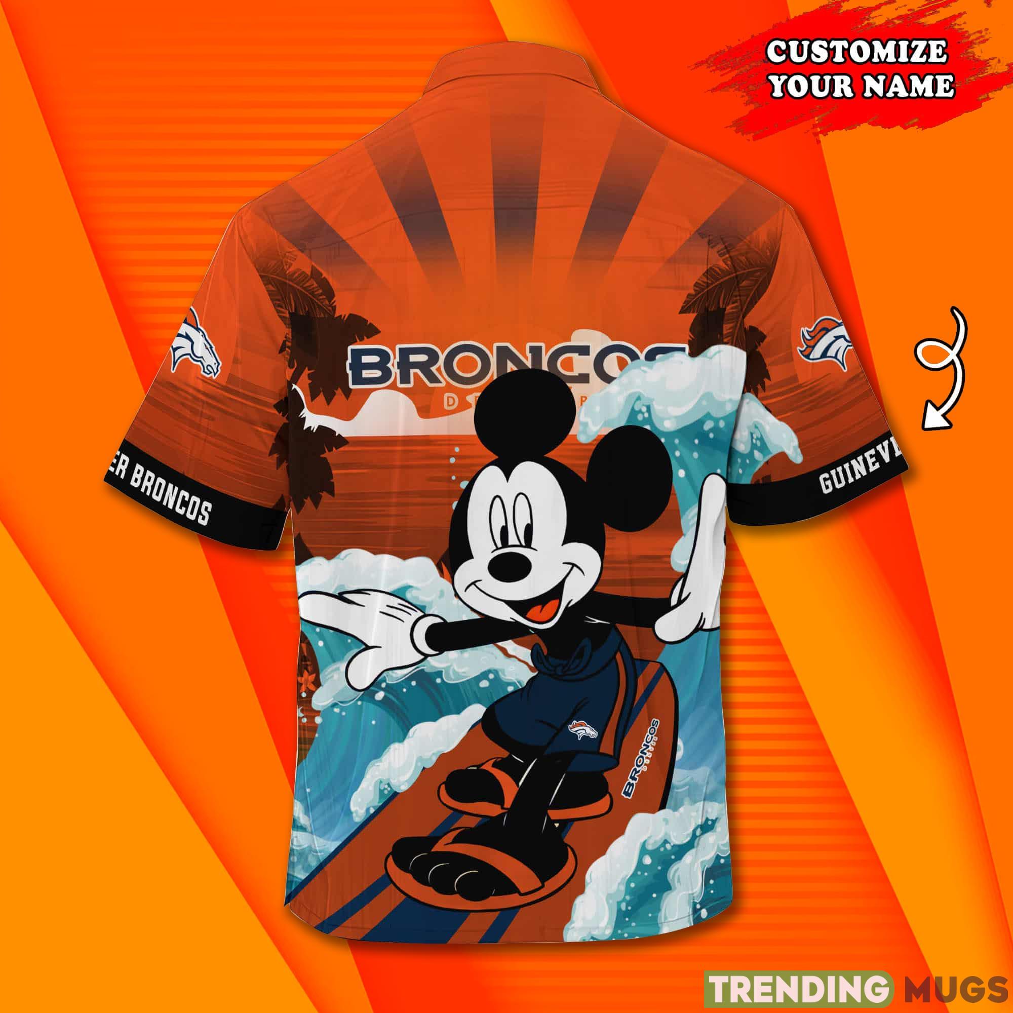Denver Broncos NFL Custom Name Hawaiian Shirt Product Photo 1 Denver Broncos NFL Custom Name Hawaiian Shirt Product Photo 1