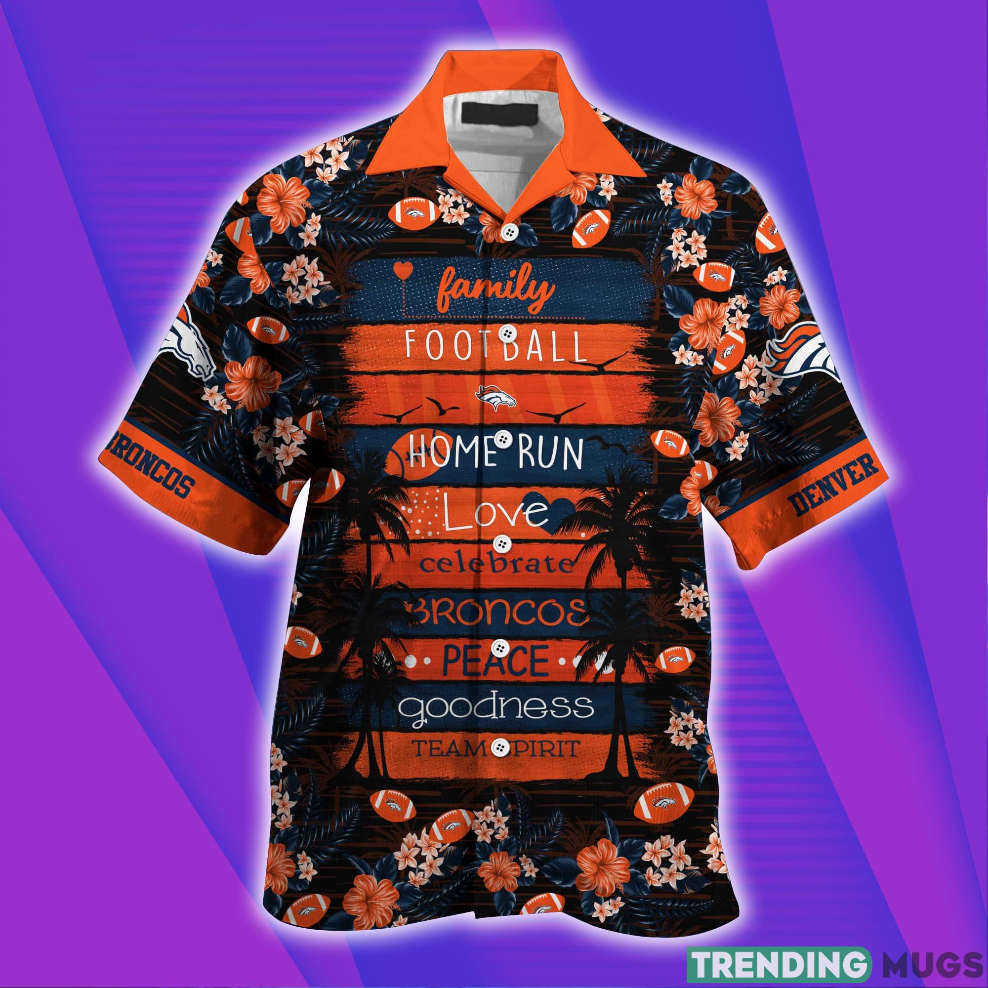 Denver Broncos NFL Family & Football Short Sleeves Hawaiian Shirt Hawaiian Shirt Denver Broncos NFL Family & Football Short Sleeves Hawaiian Shirt Hawaiian Shirt