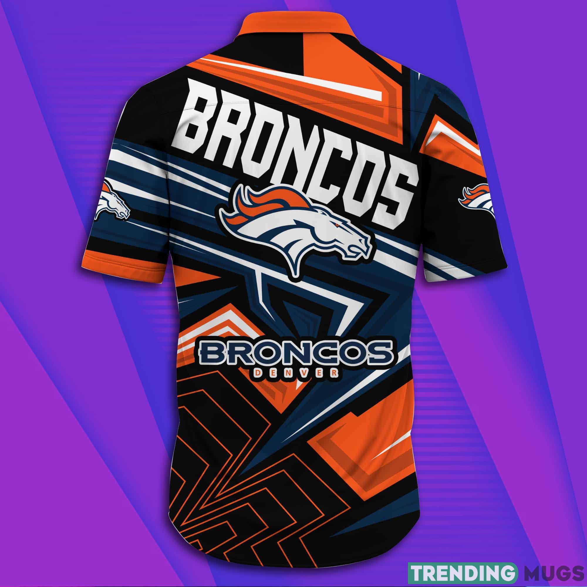 Denver Broncos NFL Full Print Short Sleeves Hawaiian Shirt Hawaiian Shirt Denver Broncos NFL Full Print Short Sleeves Hawaiian Shirt Hawaiian Shirt