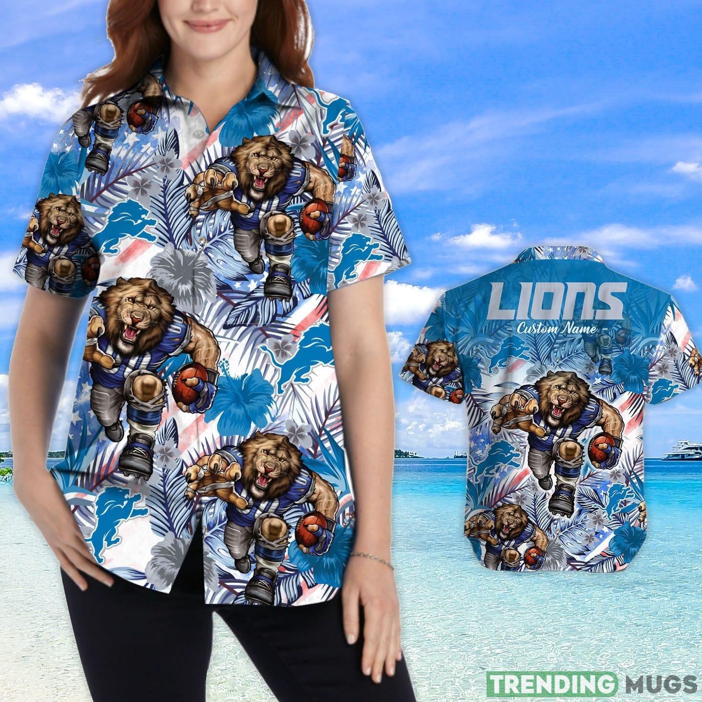 Detroit Lions Tropical Floral Custom Name Aloha Hawaiian Shirt Hawaiian Shirt Detroit Lions Tropical Floral Custom Name Aloha Hawaiian Shirt Hawaiian Shirt