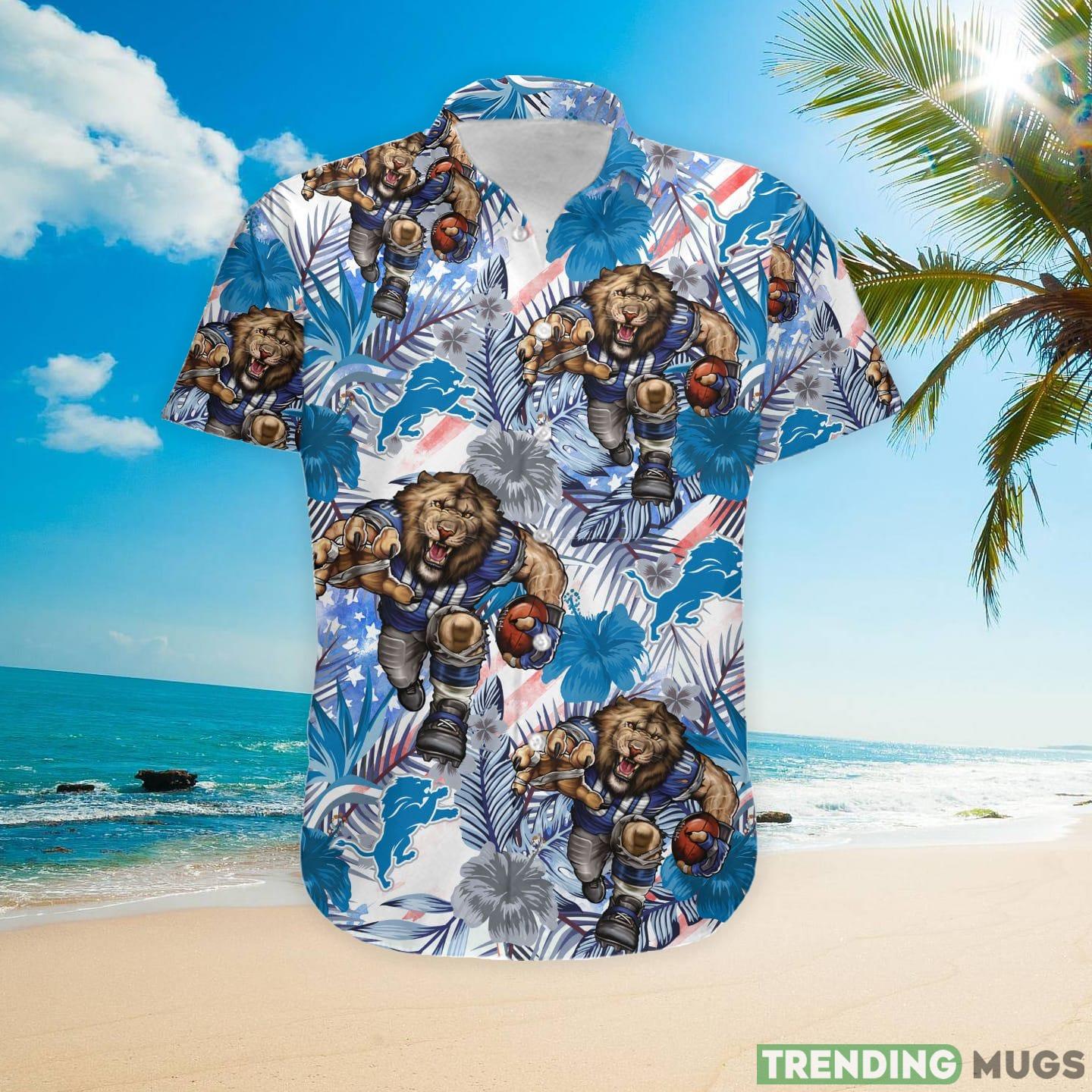 Detroit Lions Tropical Floral Custom Name Aloha Hawaiian Shirt Hawaiian Shirt Detroit Lions Tropical Floral Custom Name Aloha Hawaiian Shirt Hawaiian Shirt