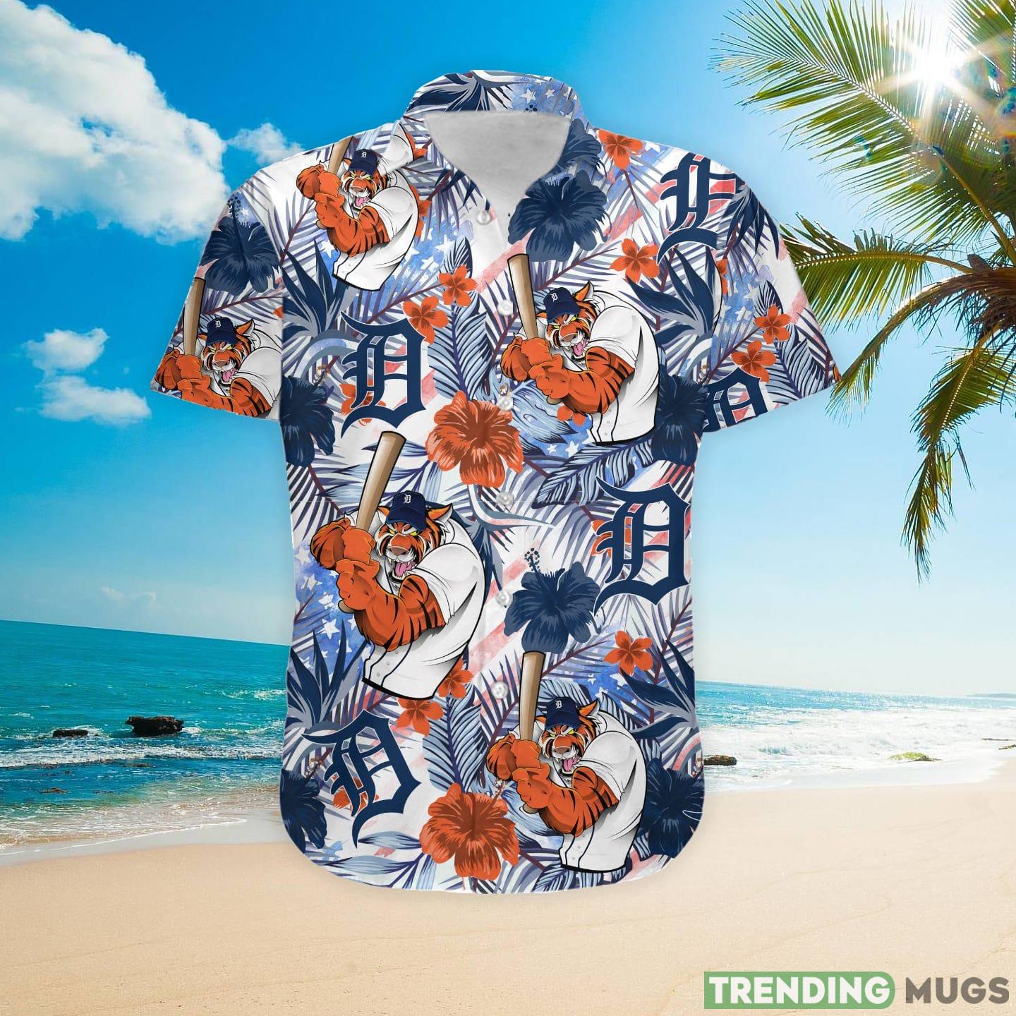 Detroit Tigers Tropical Floral Custom Name Aloha Hawaiian Shirt Hawaiian Shirt Detroit Tigers Tropical Floral Custom Name Aloha Hawaiian Shirt Hawaiian Shirt