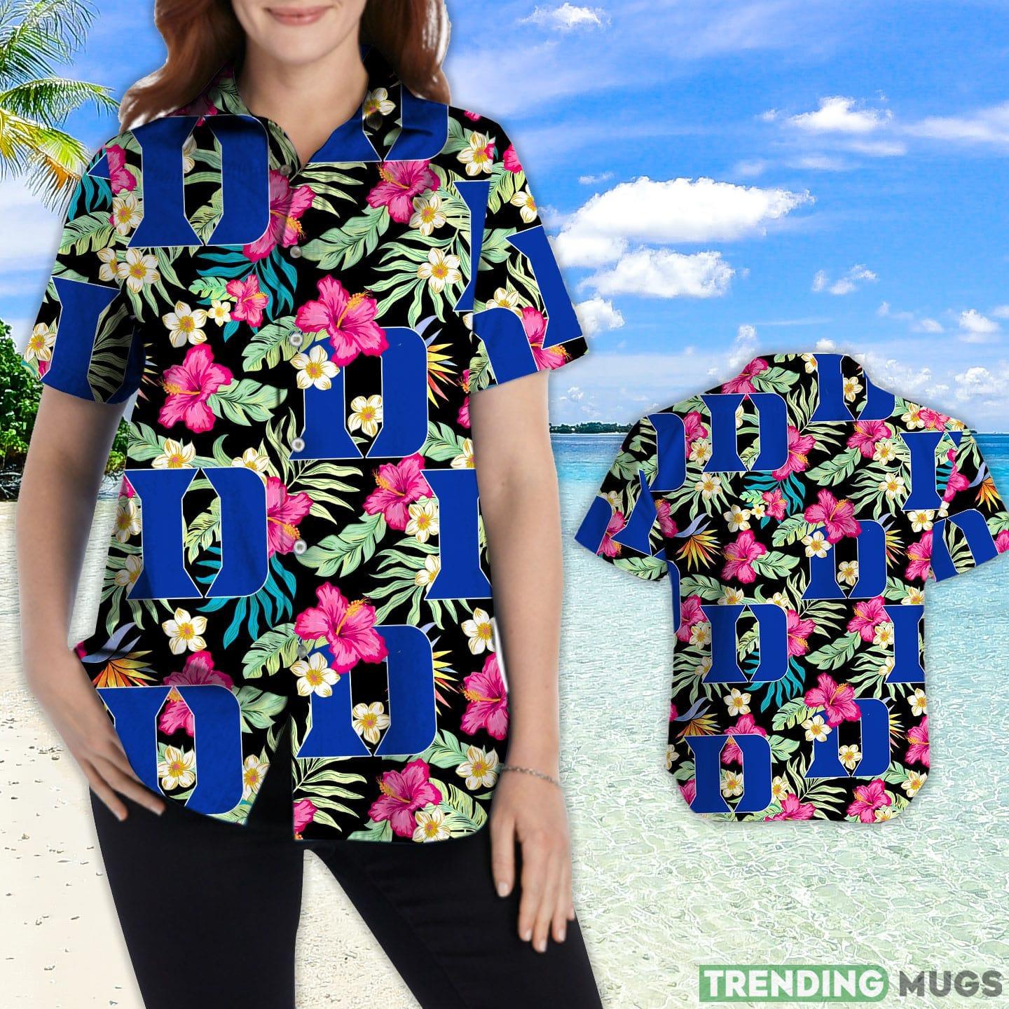 Duke Blue Devils Hibiscus Hawaiian Shirt For Fans Hawaiian Shirt Duke Blue Devils Hibiscus Hawaiian Shirt For Fans Hawaiian Shirt