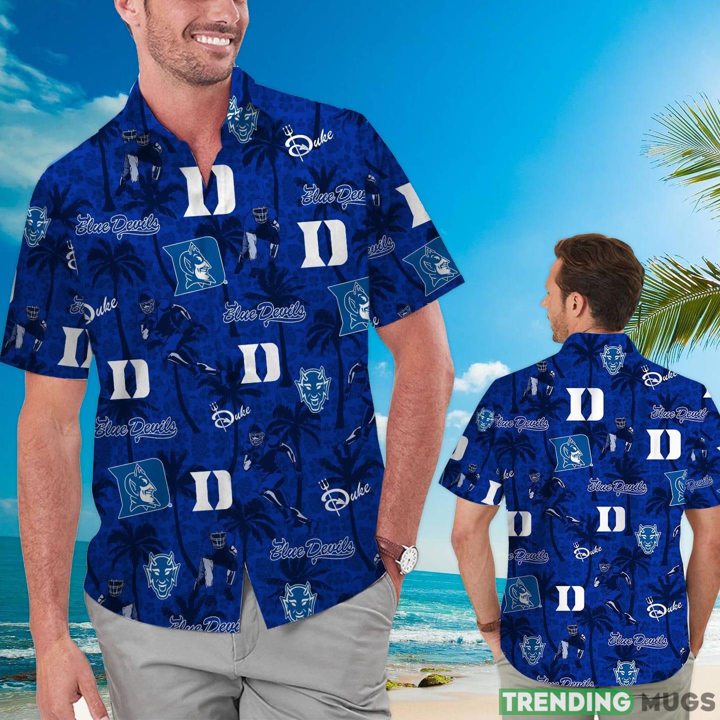 Duke Blue Devils Tropical Beach Coconut Tree Hawaiian Shirt Product Photo 1 Duke Blue Devils Tropical Beach Coconut Tree Hawaiian Shirt Product Photo 1