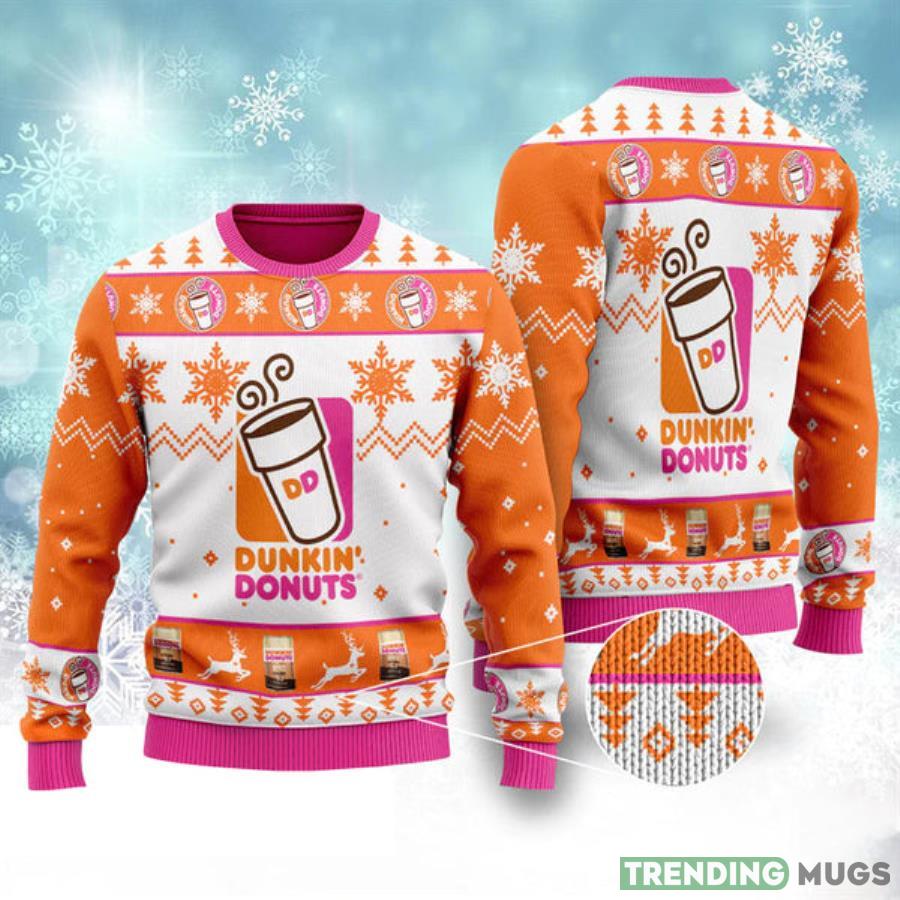 Dunkin' Donuts Lover Ugly Christmas Sweater Product Photo 1