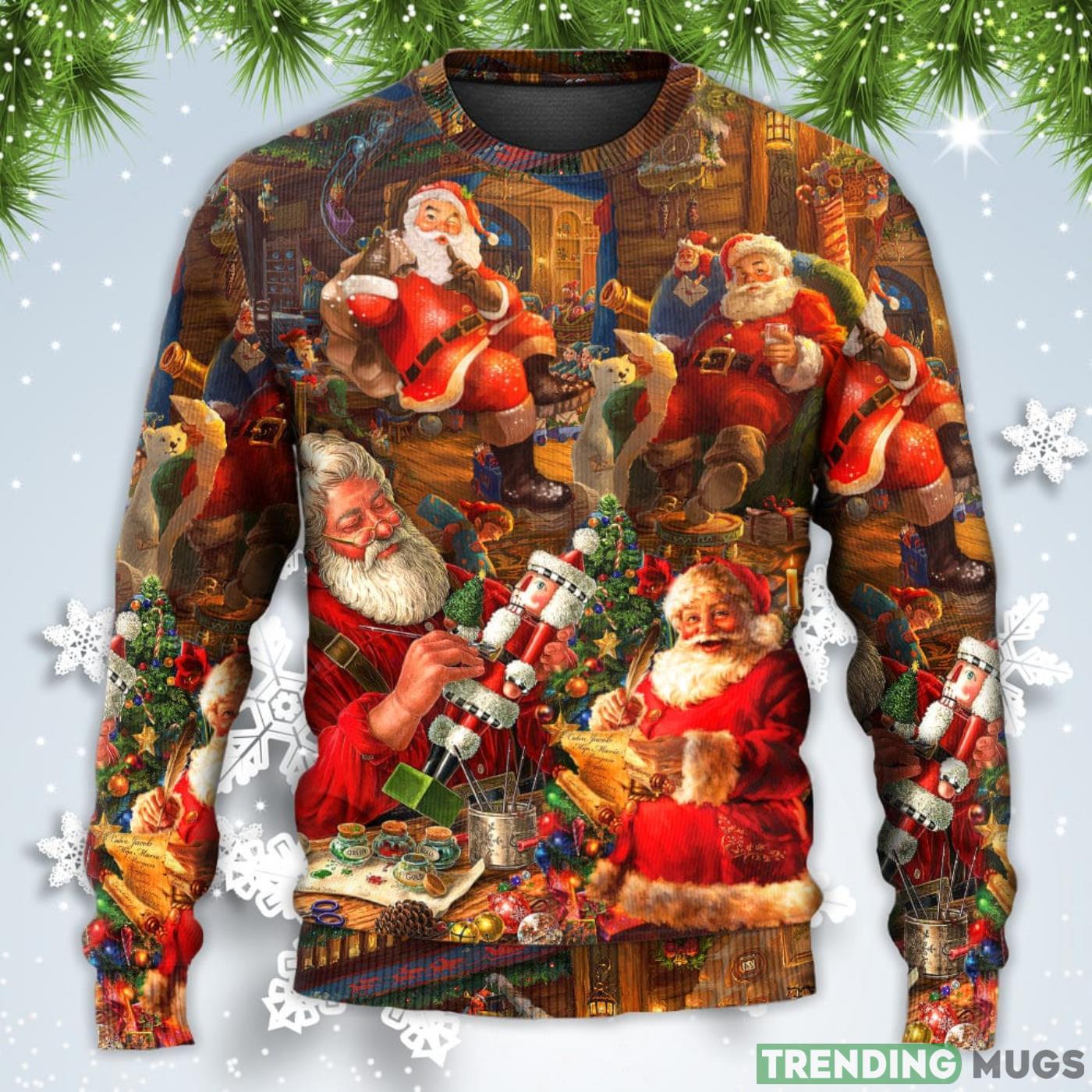 Funny Santa Claus Gift Xmas Is Coming Art Style Christmas Sweatshirt Sweater Sweater Funny Santa Claus Gift Xmas Is Coming Art Style Christmas Sweatshirt Sweater Sweater