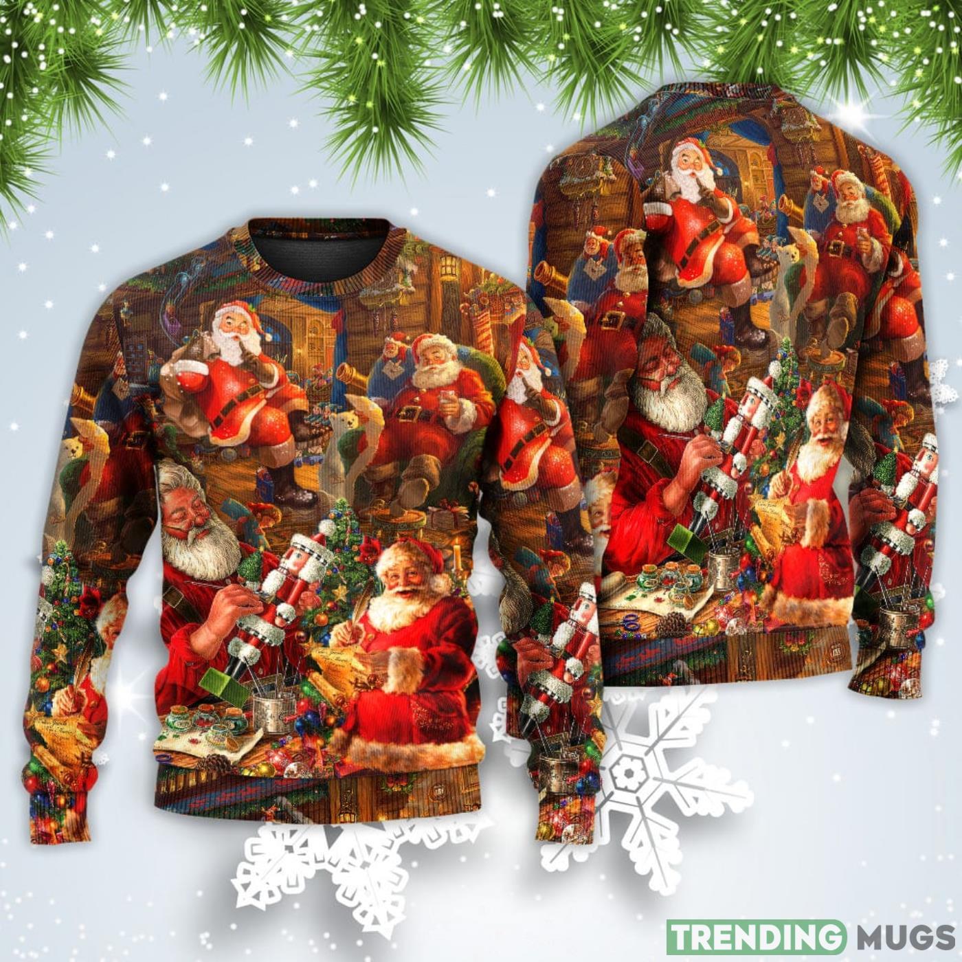 Funny Santa Claus Gift Xmas Is Coming Art Style Christmas Sweatshirt Sweater Sweater Funny Santa Claus Gift Xmas Is Coming Art Style Christmas Sweatshirt Sweater Sweater