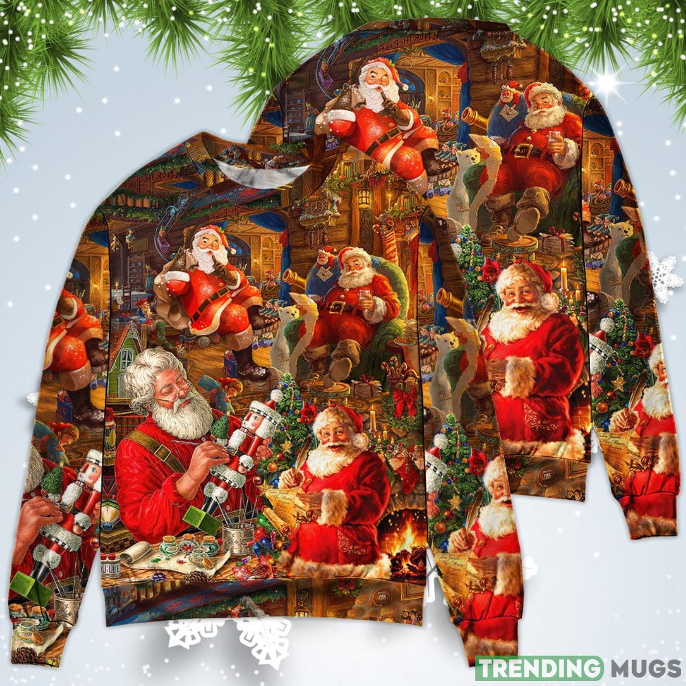 Funny Santa Claus Gift Xmas Is Coming Art Style Christmas Sweatshirt Sweater Product Photo 1 Funny Santa Claus Gift Xmas Is Coming Art Style Christmas Sweatshirt Sweater Product Photo 1