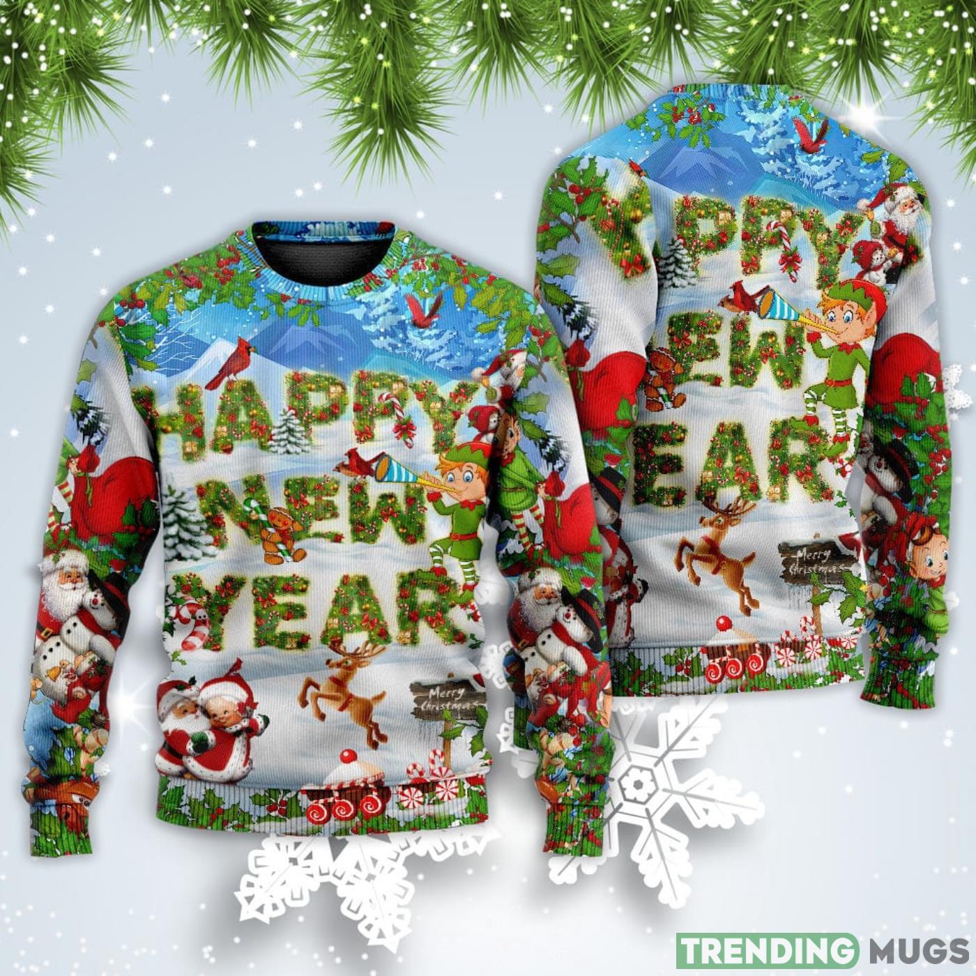 Happy New Year Snow Christmas Sweatshirt Sweater Sweater Happy New Year Snow Christmas Sweatshirt Sweater Sweater