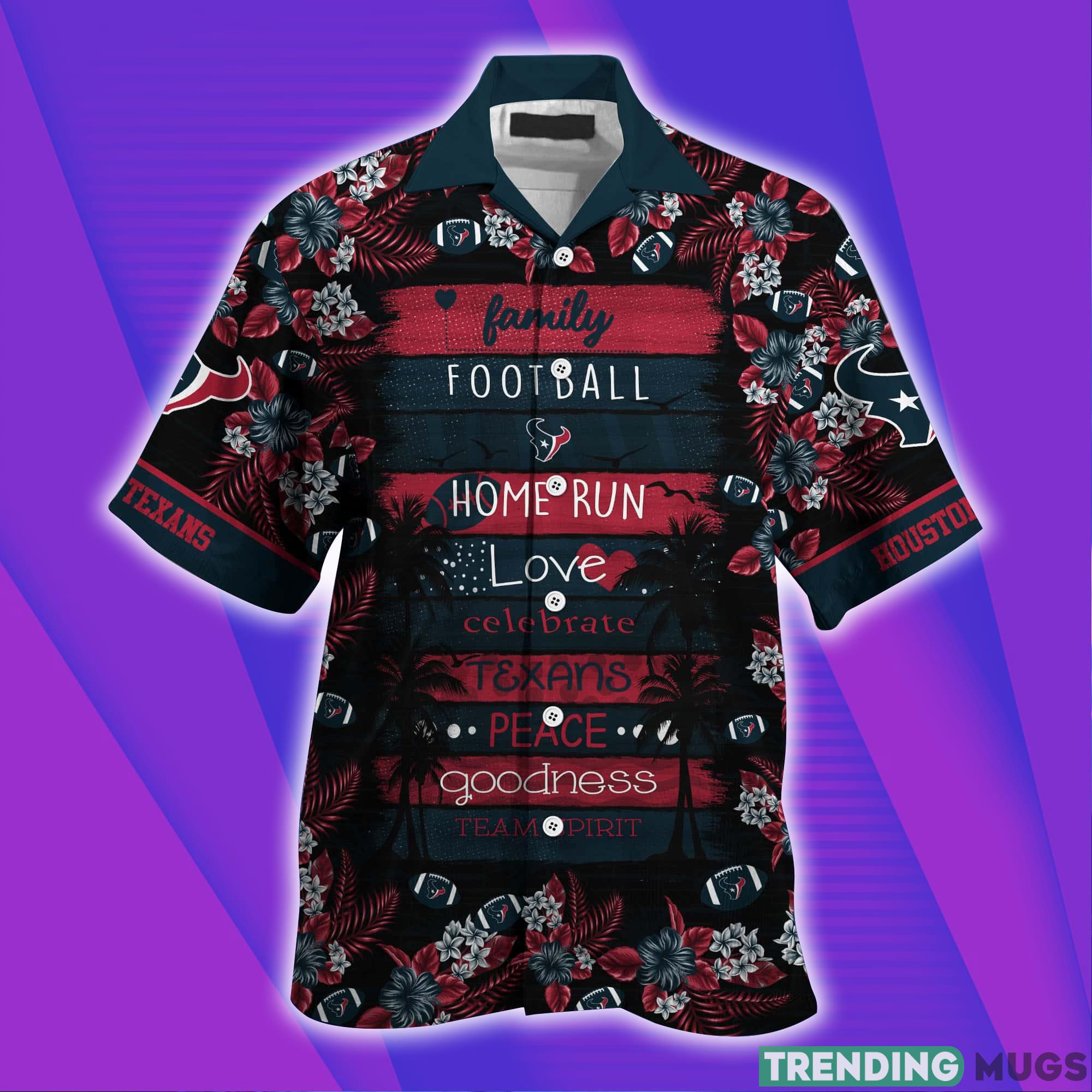 Houston Texans NFL Family & Football Short Sleeves Hawaiian Shirt Hawaiian Shirt Houston Texans NFL Family & Football Short Sleeves Hawaiian Shirt Hawaiian Shirt