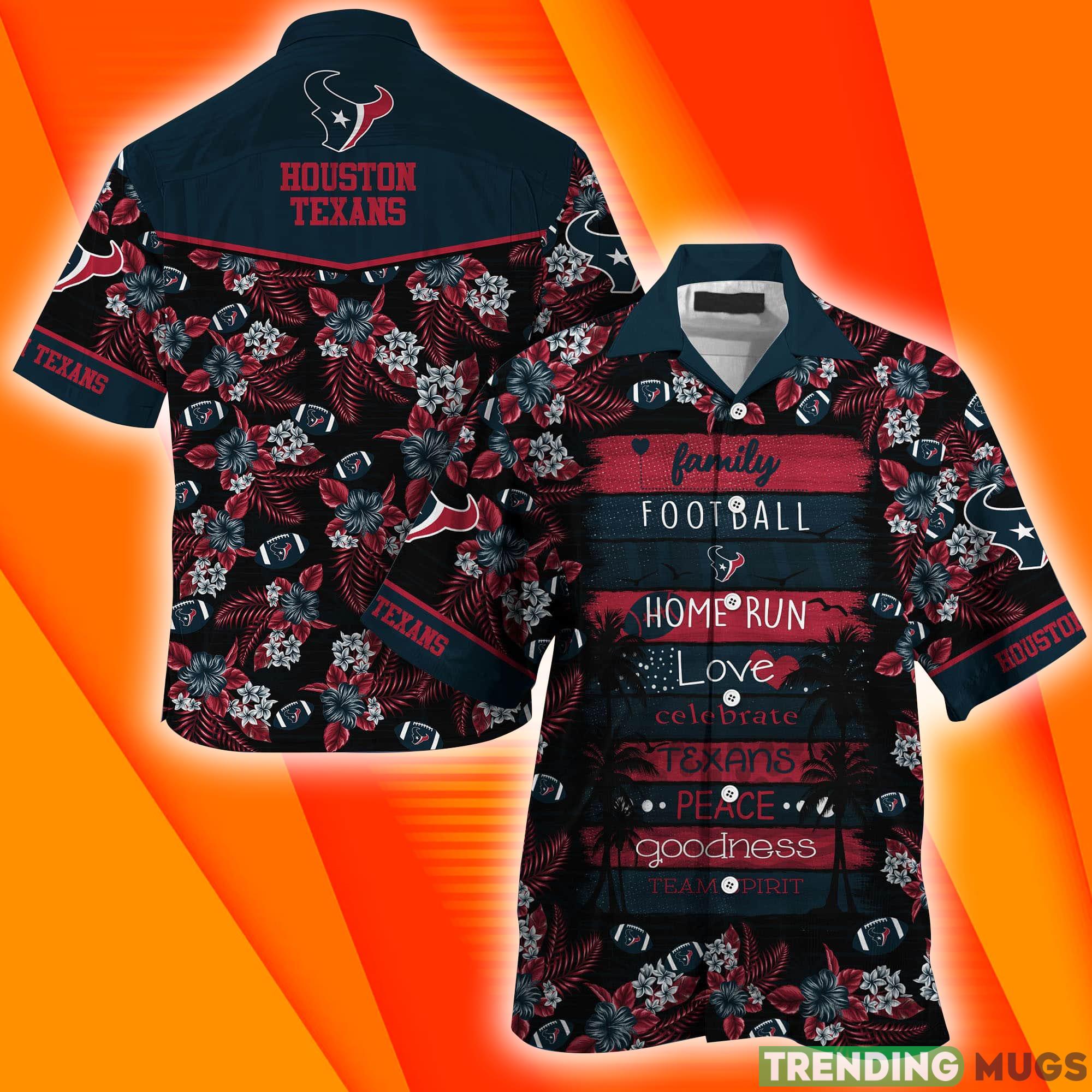 Houston Texans NFL Family & Football Short Sleeves Hawaiian Shirt Product Photo 1 Houston Texans NFL Family & Football Short Sleeves Hawaiian Shirt Product Photo 1