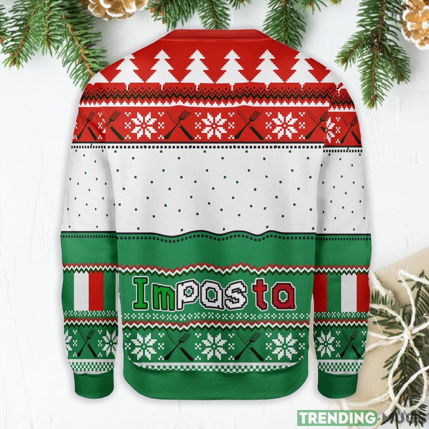 Impasta Among Us Ugly Christmas Sweater Sweater Impasta Among Us Ugly Christmas Sweater Sweater