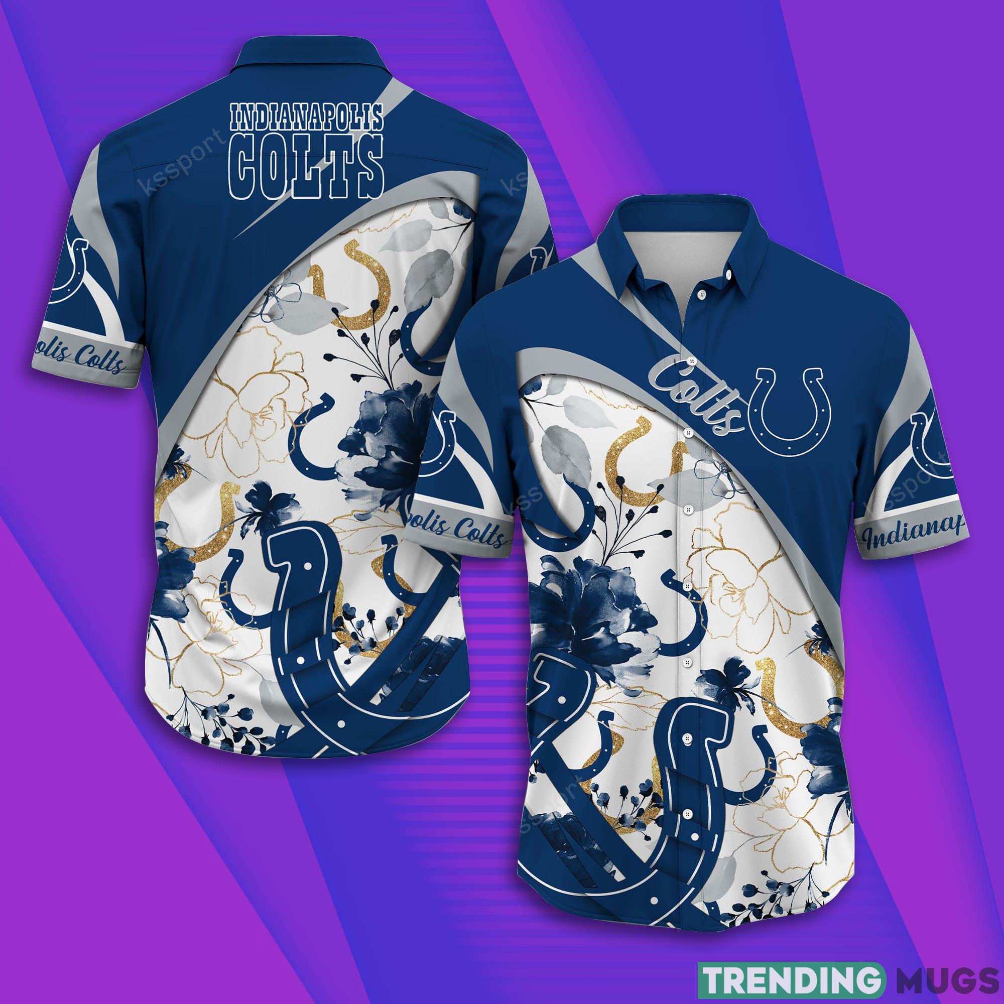 Indianapolis Colts NFL Short Sleeve Aloha Hawaiian Shirt Product Photo 1 Indianapolis Colts NFL Short Sleeve Aloha Hawaiian Shirt Product Photo 1