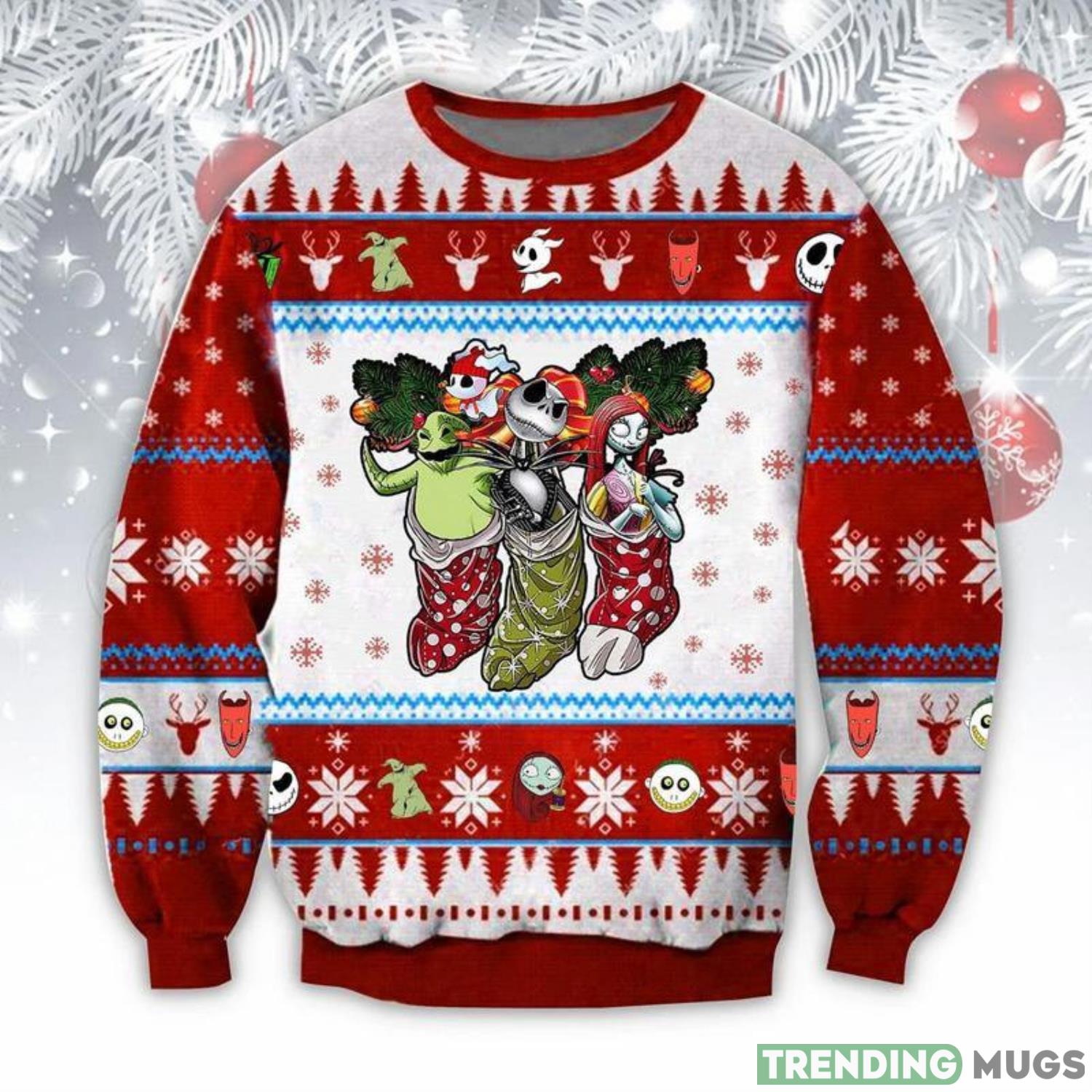 Jack & Sally & Boogie Ugly Christmas Sweater Product Photo 1