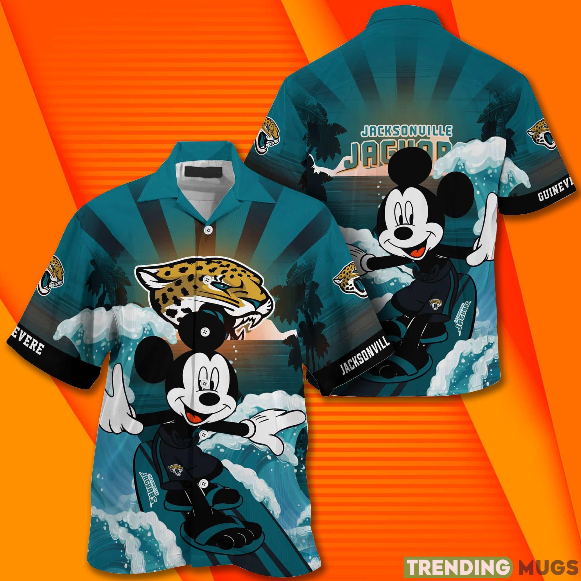 Jacksonville Jaguars NFL Mickey Mouse Custom Name Hawaiian Shirt Hawaiian Shirt Jacksonville Jaguars NFL Mickey Mouse Custom Name Hawaiian Shirt Hawaiian Shirt