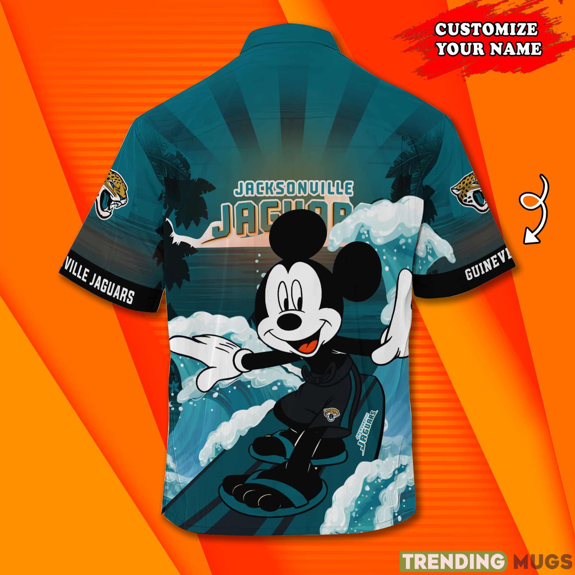 Jacksonville Jaguars NFL Mickey Mouse Custom Name Hawaiian Shirt Product Photo 1 Jacksonville Jaguars NFL Mickey Mouse Custom Name Hawaiian Shirt Product Photo 1