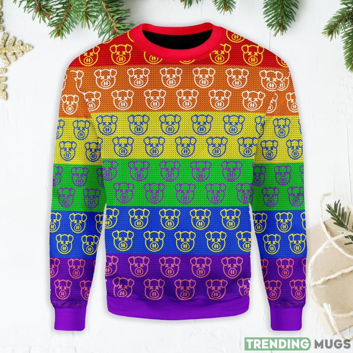 Jeffree Star Pig LGBT Ugly Christmas Sweater Product Photo 1 Jeffree Star Pig LGBT Ugly Christmas Sweater Product Photo 1