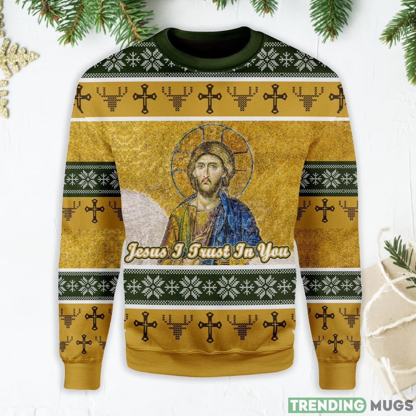 Jesus I Trust In You Ugly Christmas Sweater Product Photo 1 Jesus I Trust In You Ugly Christmas Sweater Product Photo 1