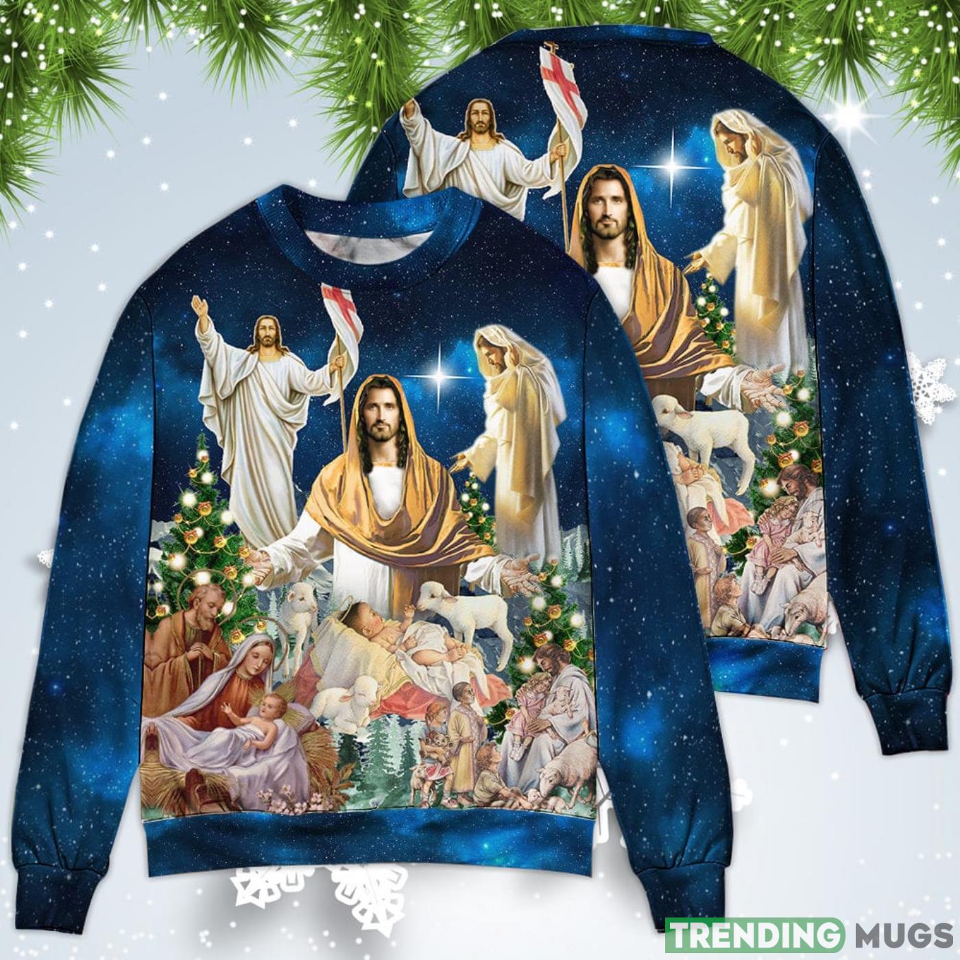 Jesus Miracle Night Christmas Sweatshirt Sweater Sweater Jesus Miracle Night Christmas Sweatshirt Sweater Sweater