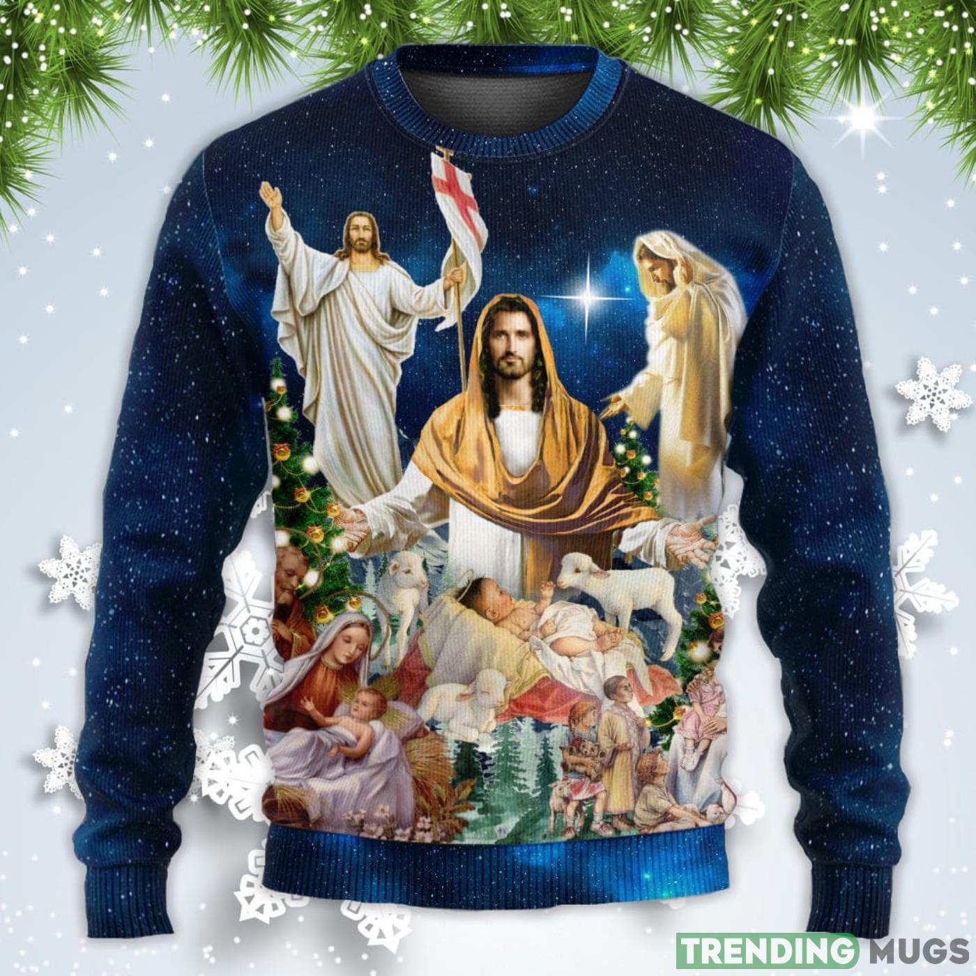Jesus Miracle Night Christmas Sweatshirt Sweater Sweater Jesus Miracle Night Christmas Sweatshirt Sweater Sweater