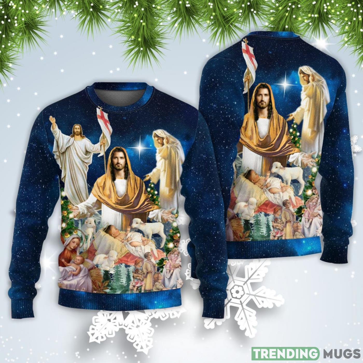 Jesus Miracle Night Christmas Sweatshirt Sweater Sweater Jesus Miracle Night Christmas Sweatshirt Sweater Sweater