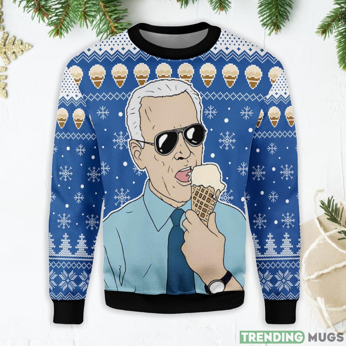 Joe Loves Ice Cream Ugly Christmas Sweater Product Photo 1 Joe Loves Ice Cream Ugly Christmas Sweater Product Photo 1