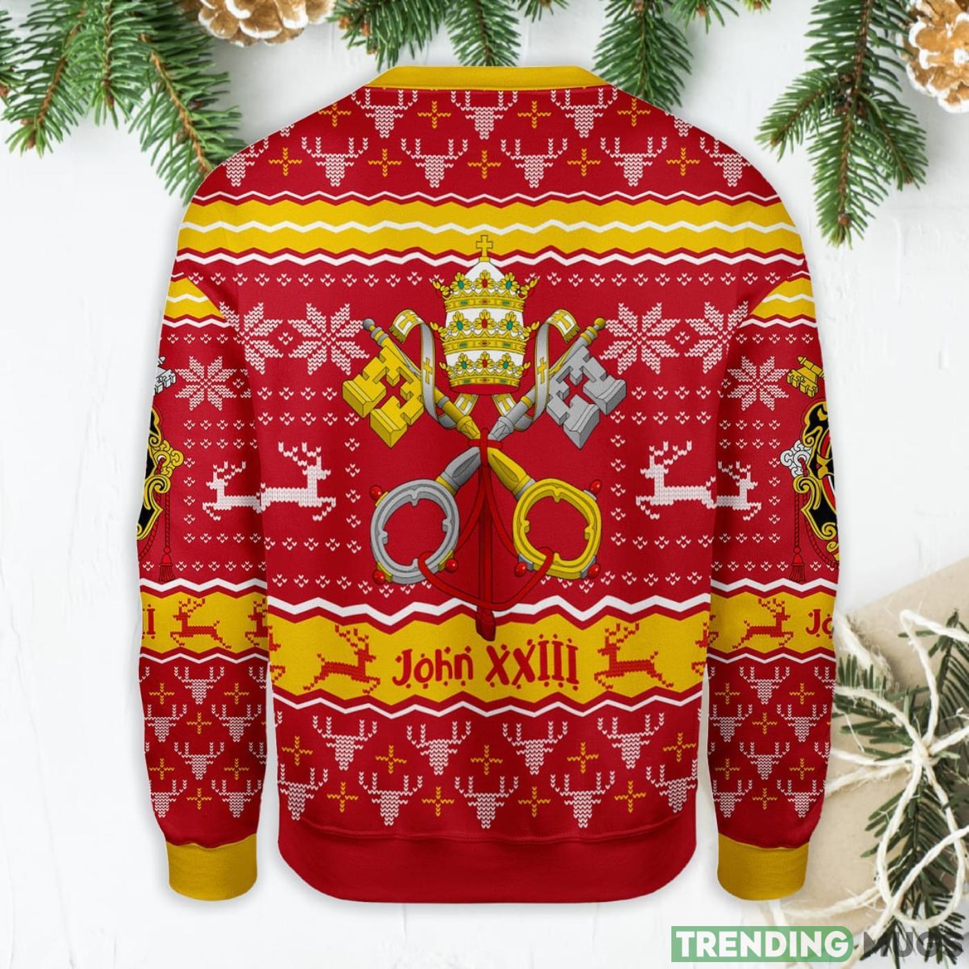 John XXIII Coat Of Arms Ugly Christmas Sweater Sweater John XXIII Coat Of Arms Ugly Christmas Sweater Sweater