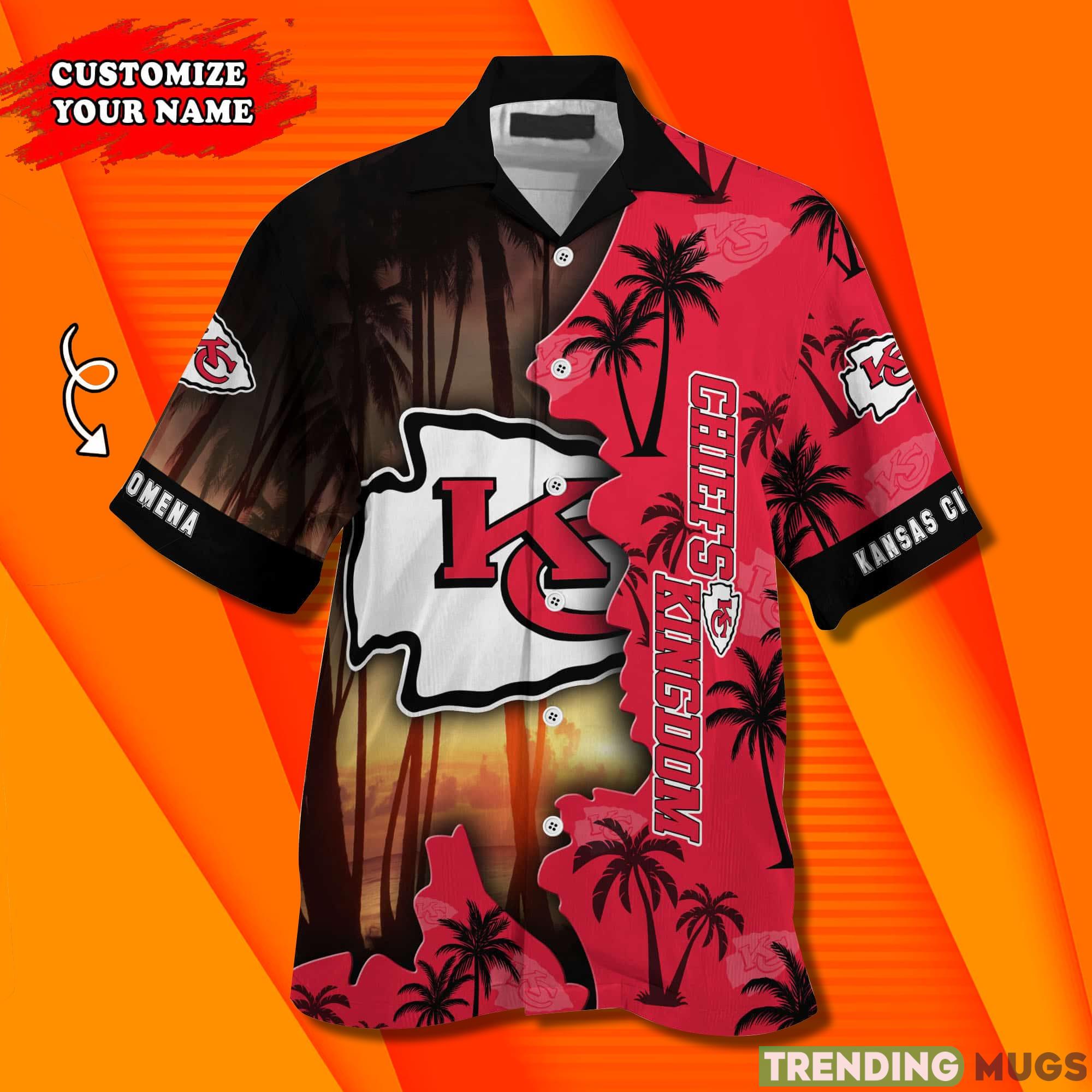 Kansas City Chiefs NF And Tropical Pattern Custom Name Hawaiian Shirt Hawaiian Shirt Kansas City Chiefs NF And Tropical Pattern Custom Name Hawaiian Shirt Hawaiian Shirt