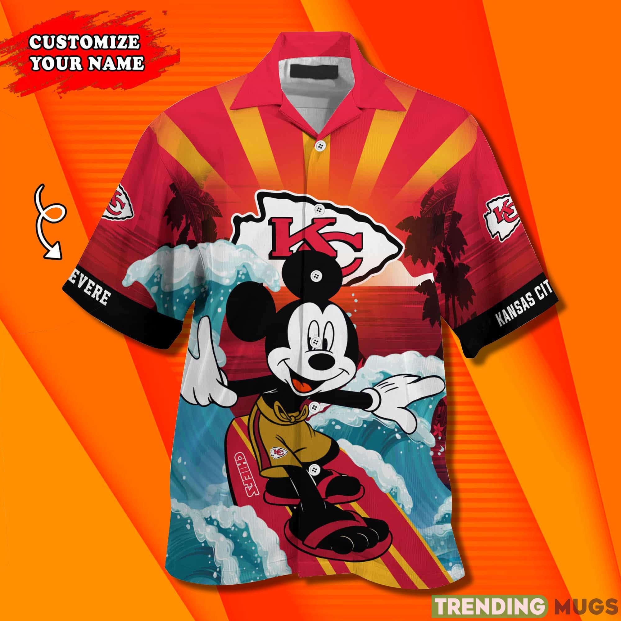 Kansas City Chiefs NFL Mickey Mouse Custom Name Hawaiian Shirt Hawaiian Shirt Kansas City Chiefs NFL Mickey Mouse Custom Name Hawaiian Shirt Hawaiian Shirt